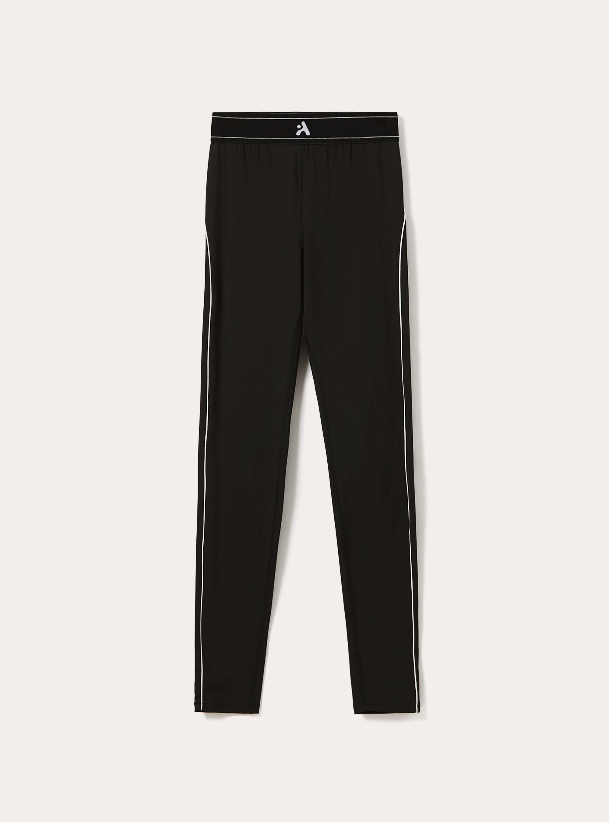 Leggings with elastic band, BK1 BLACK
