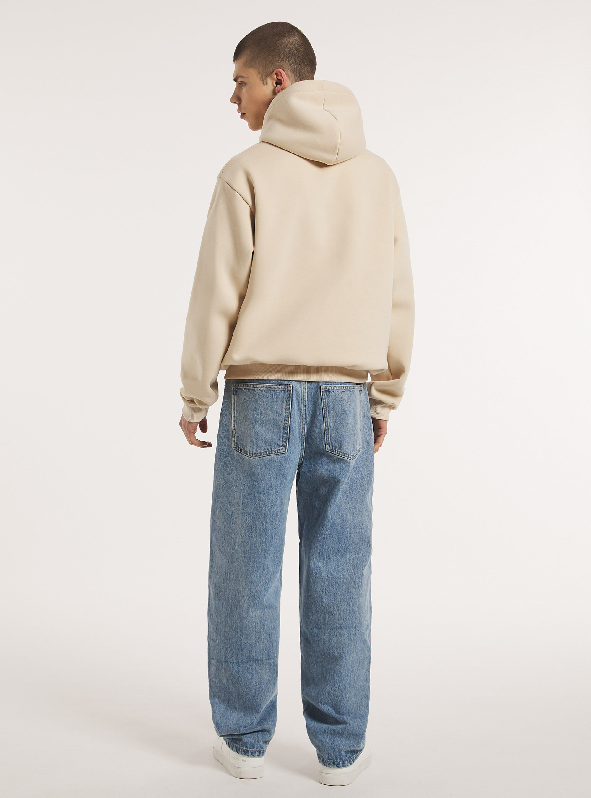 Boxy Fit Hoodie Genderless, BG3 BEIGE LIGHT