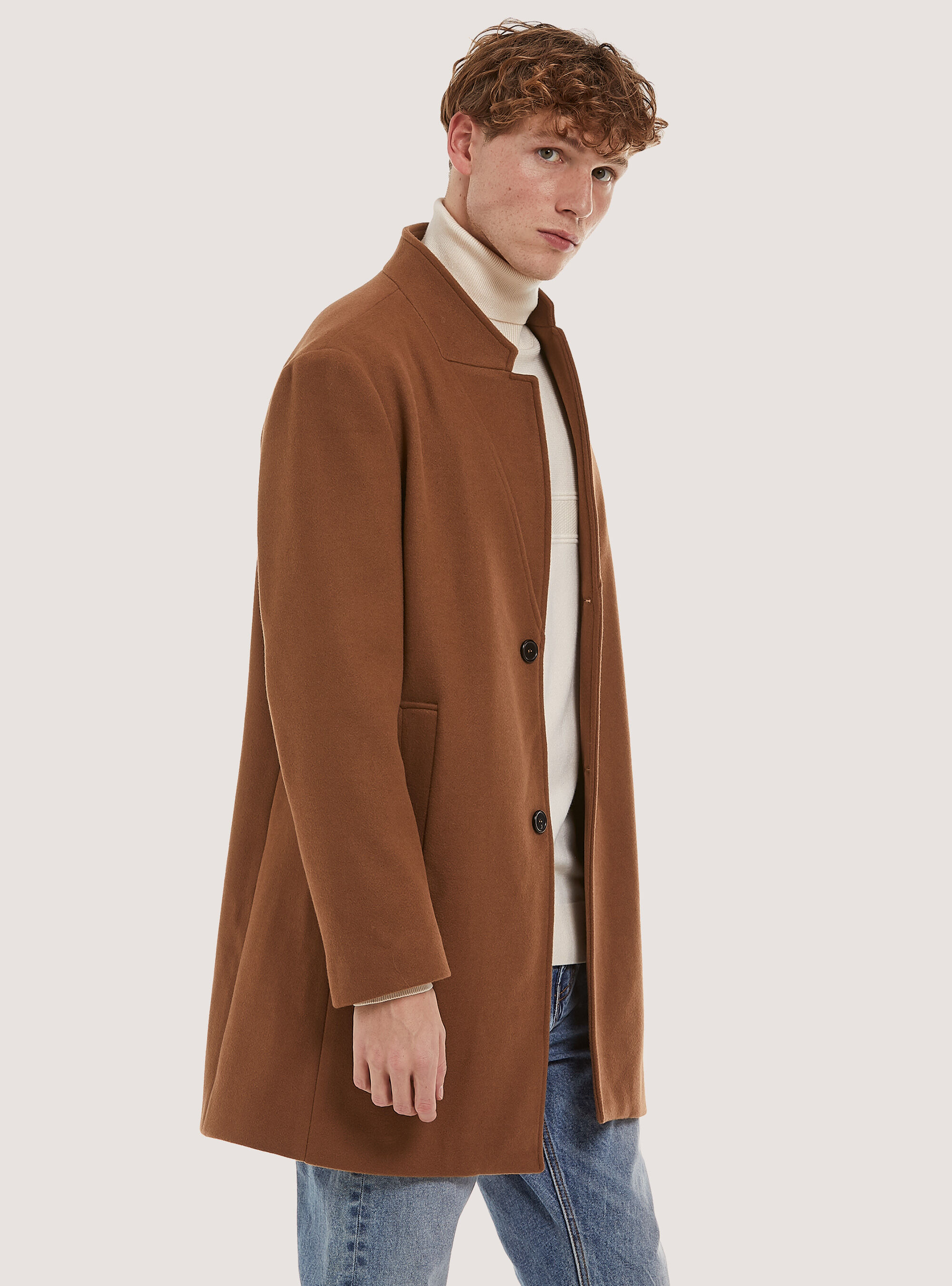 Cappotto monopetto, TB1 TOBACCO DARK