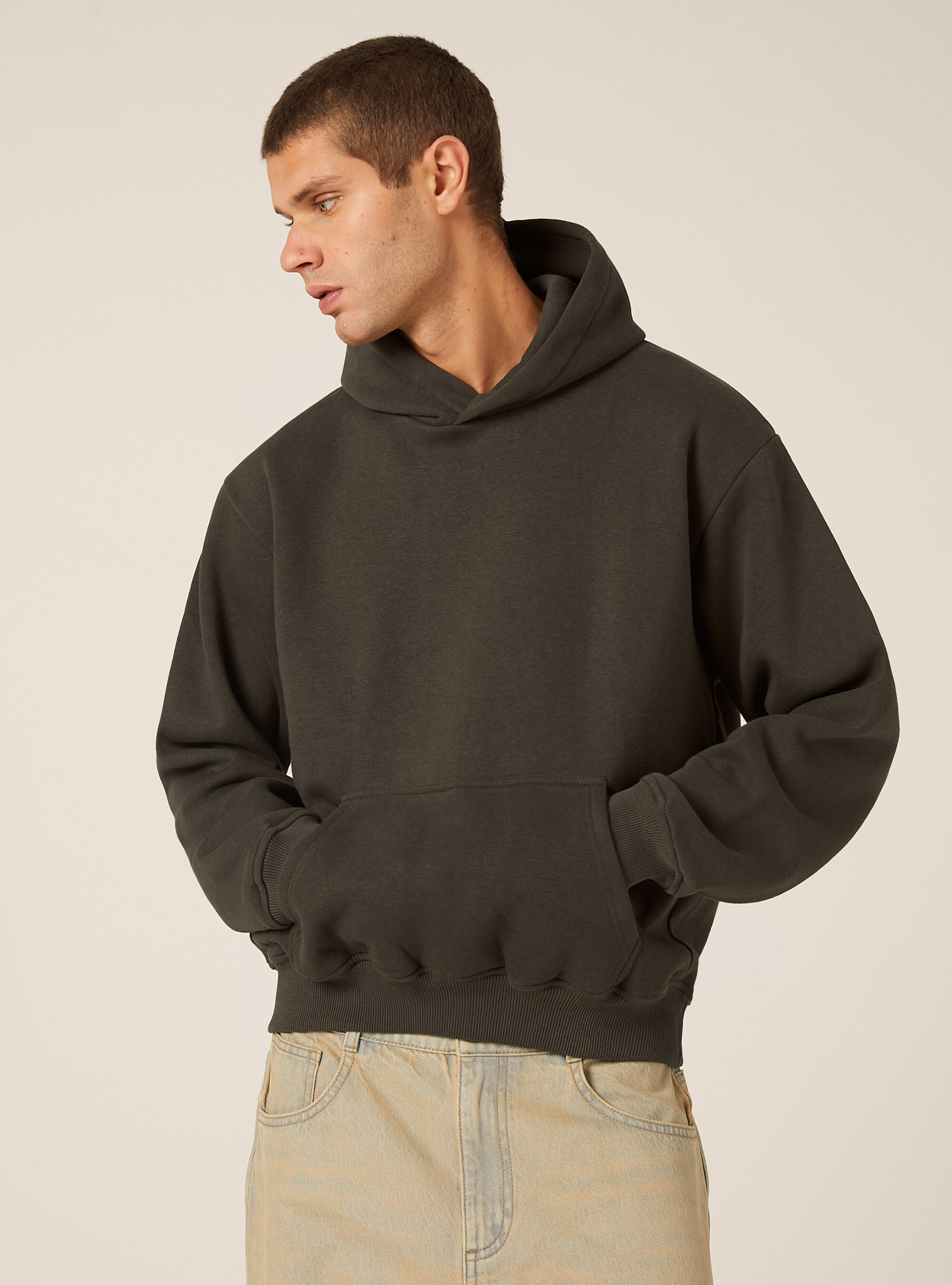 Hoodie mit Boxy-Fit, KY1 KAKY DARK