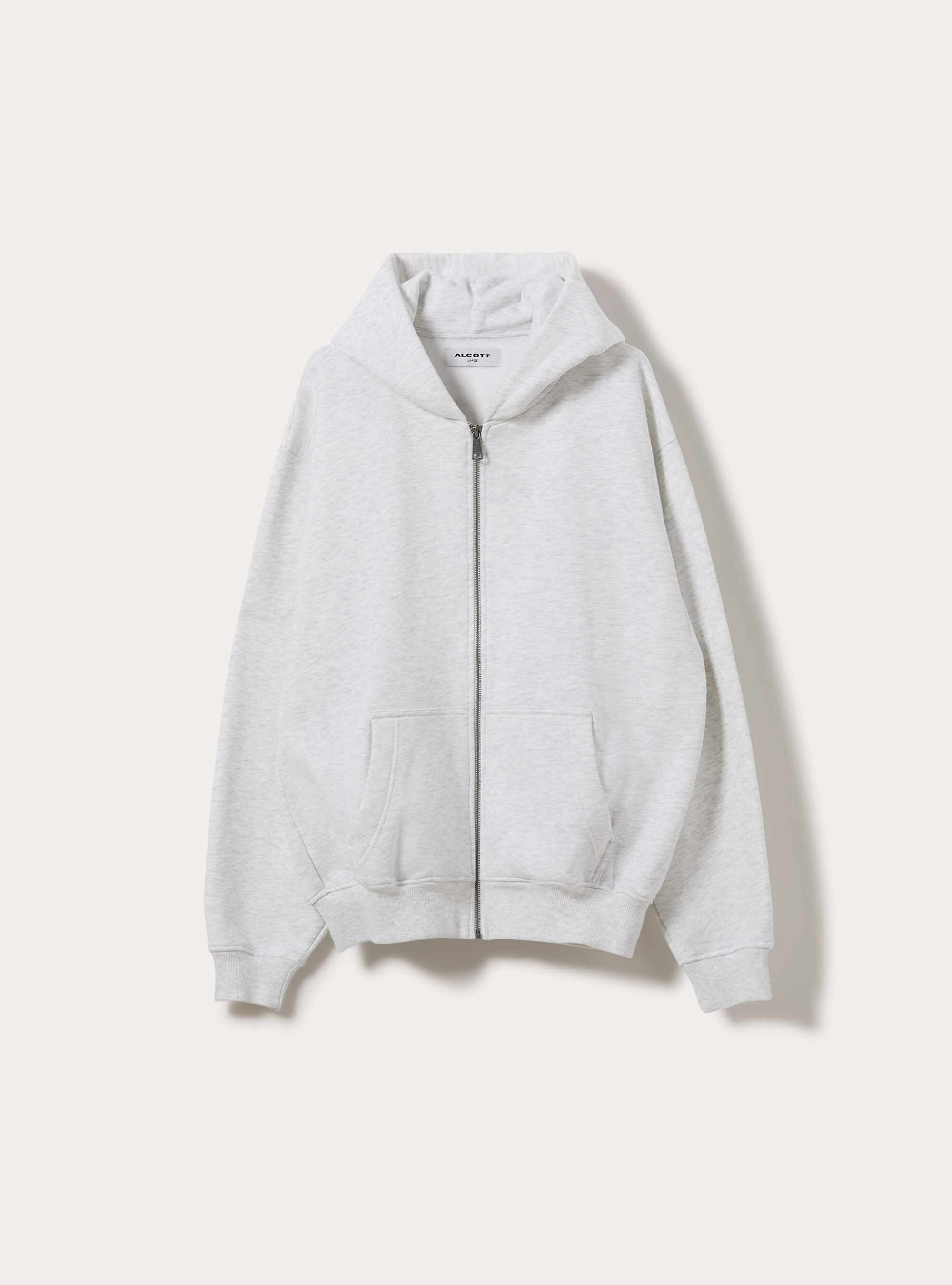 Cardigan basico boxy fit, MGY3 GREY MEL LIGHT
