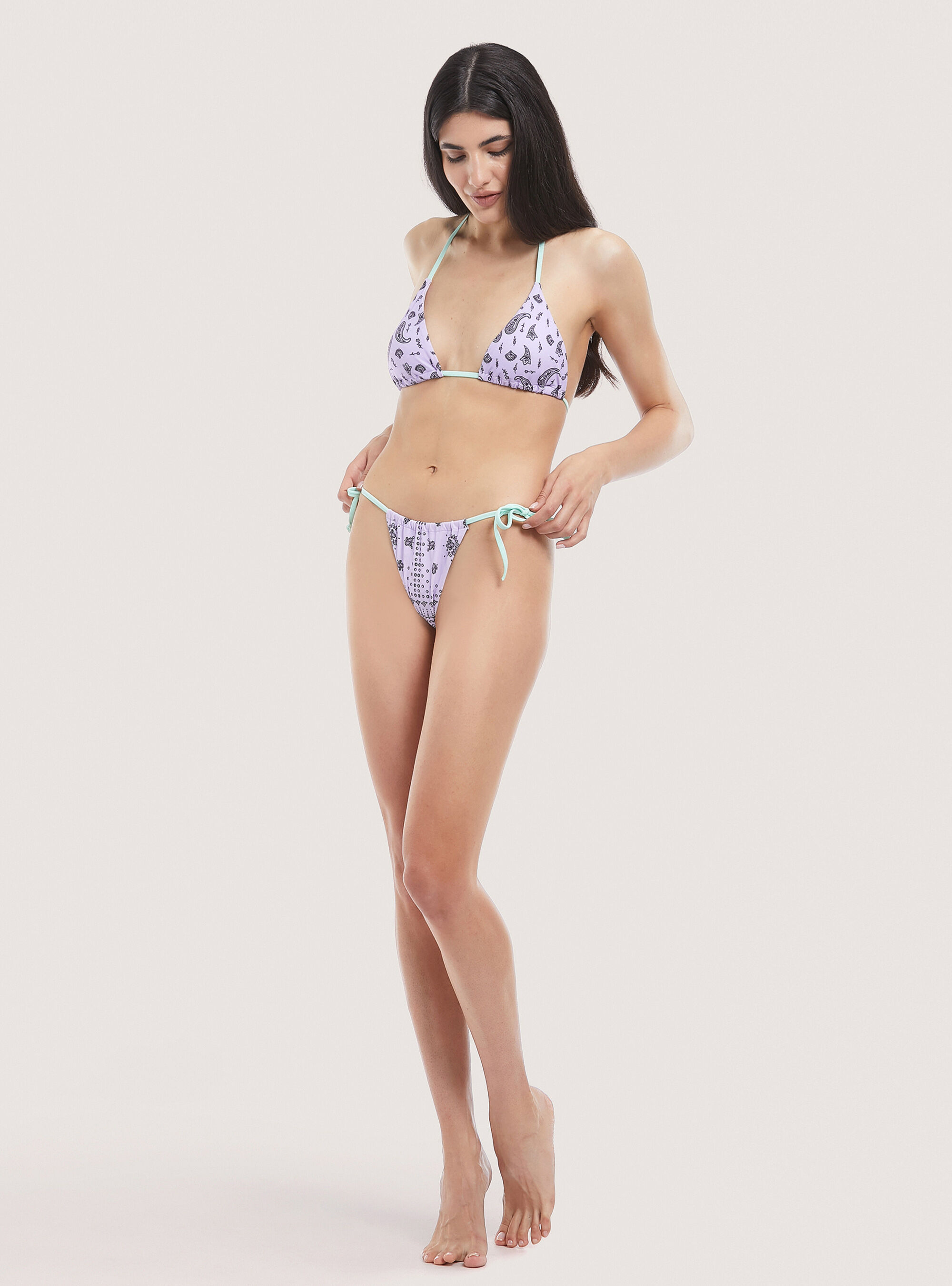 Ribbed briefs in recycled fabric, MULTICOLOR