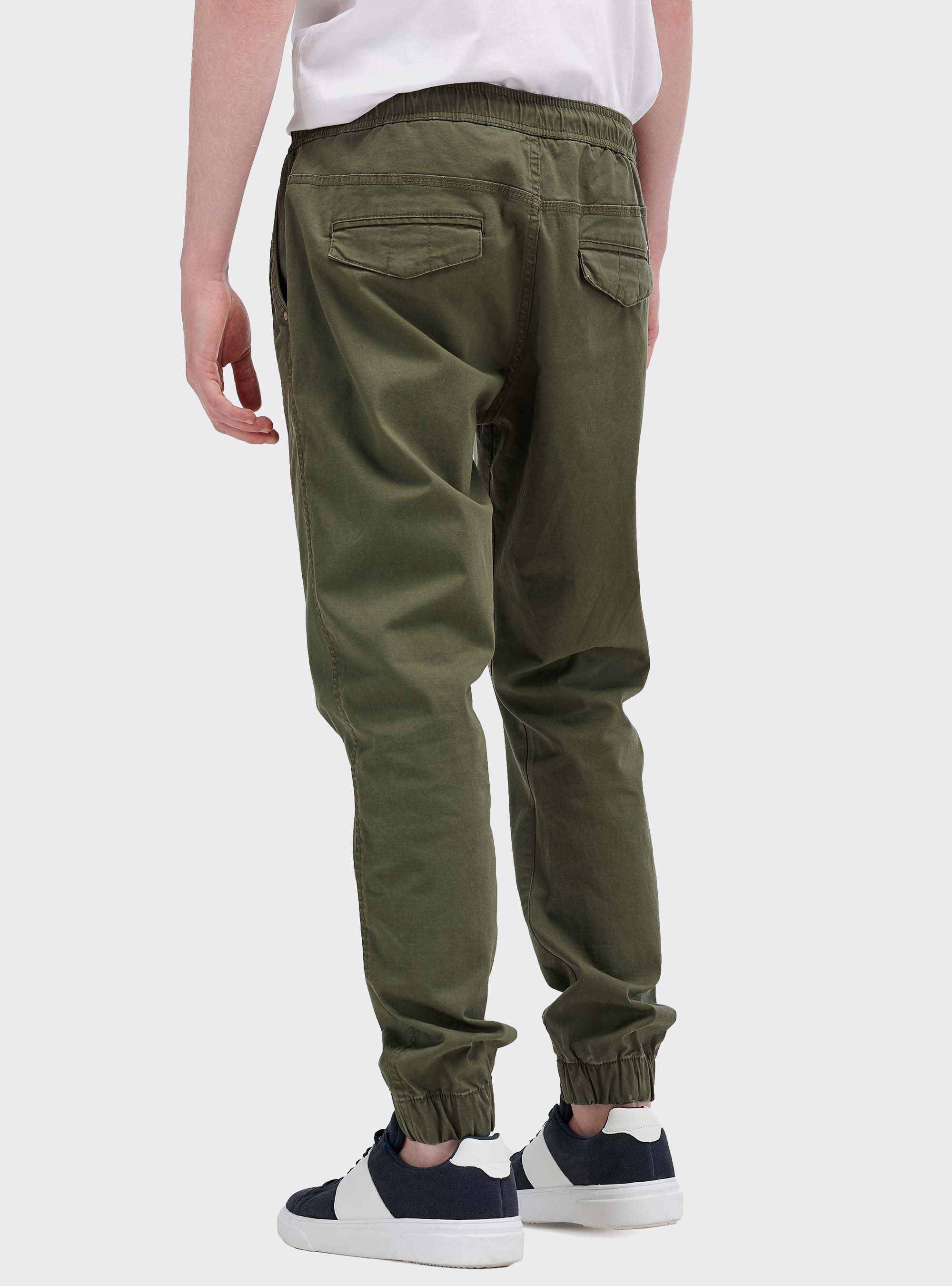 Pantalon de jogging en coton avec &eacute;lastique et cordon, C6603 KAKY