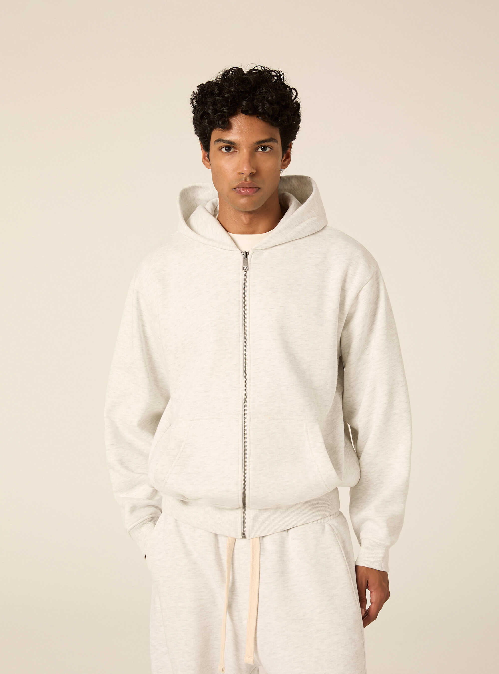 Cardigan basico boxy fit, MGY3 GREY MEL LIGHT