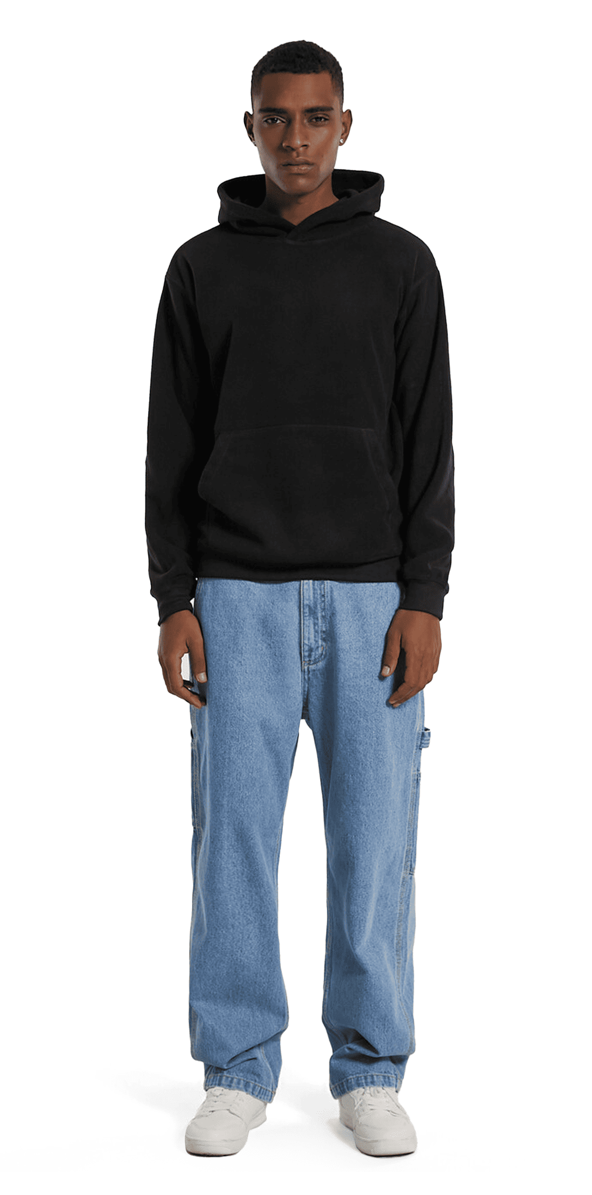 Felpa Uomo Con Cappuccio 'Generisch Kurve' Scritta Inglese, Nero, Taglia XL – 80% Cotone 20% Poliestere