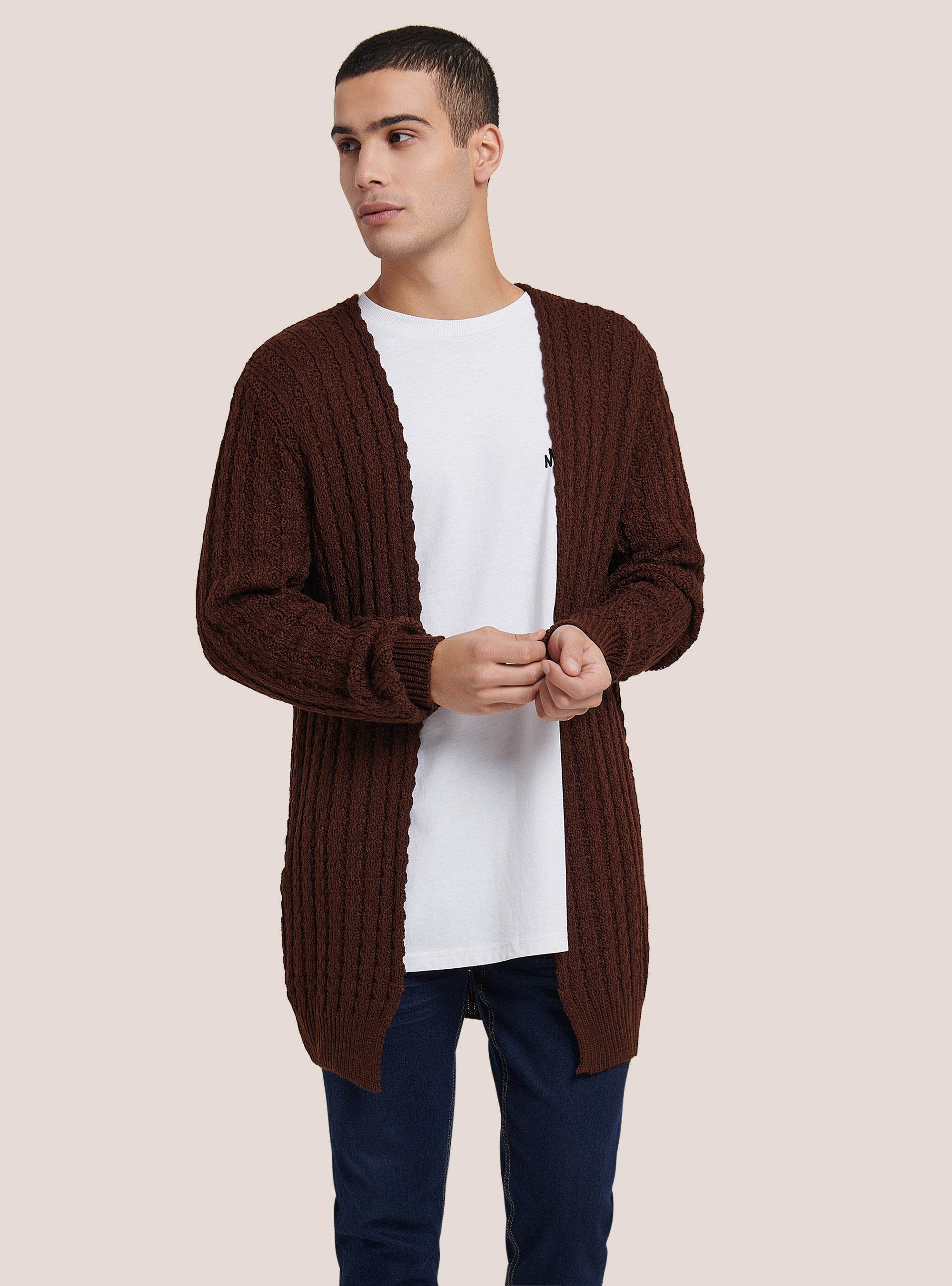 Knitted cardigan, TORTORA 0542C