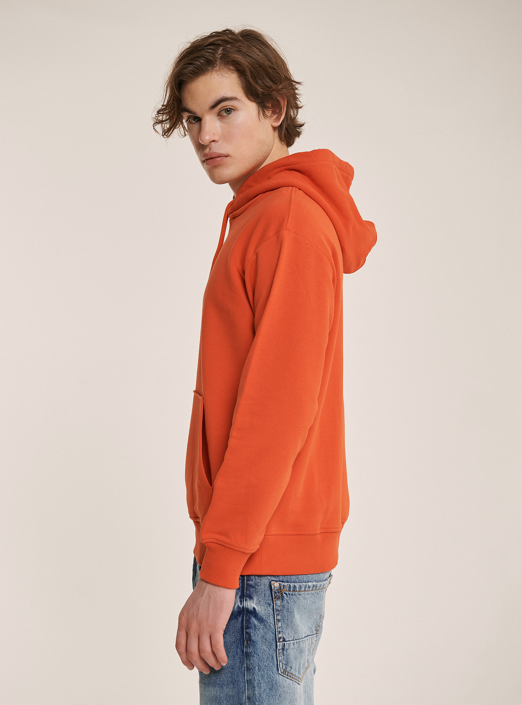 Oversize hoodie sweatshirt, C321 ORANGE