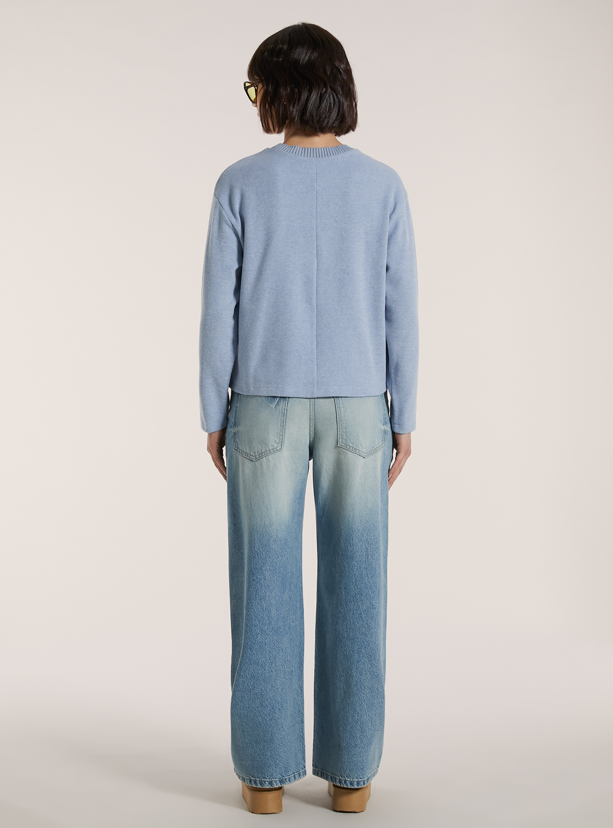 Pullover soft touch, MAZ2 AZURE MEL MEDIUM