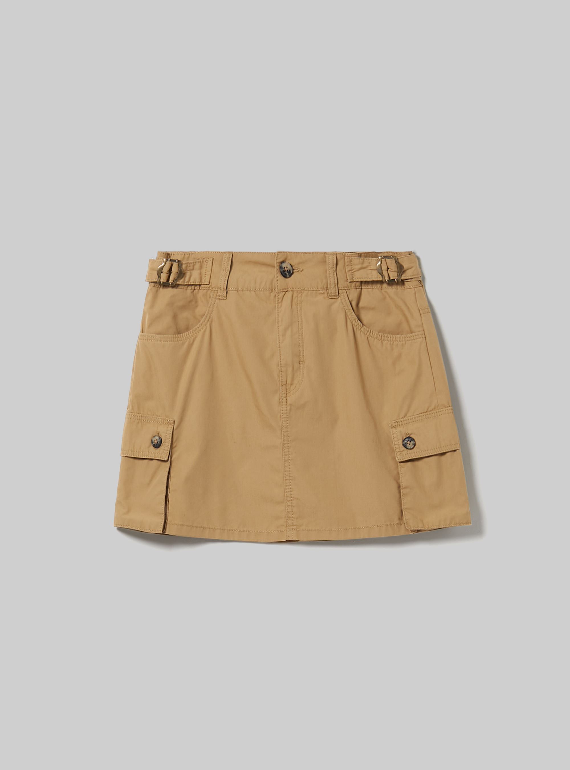 Twill cargo skirt