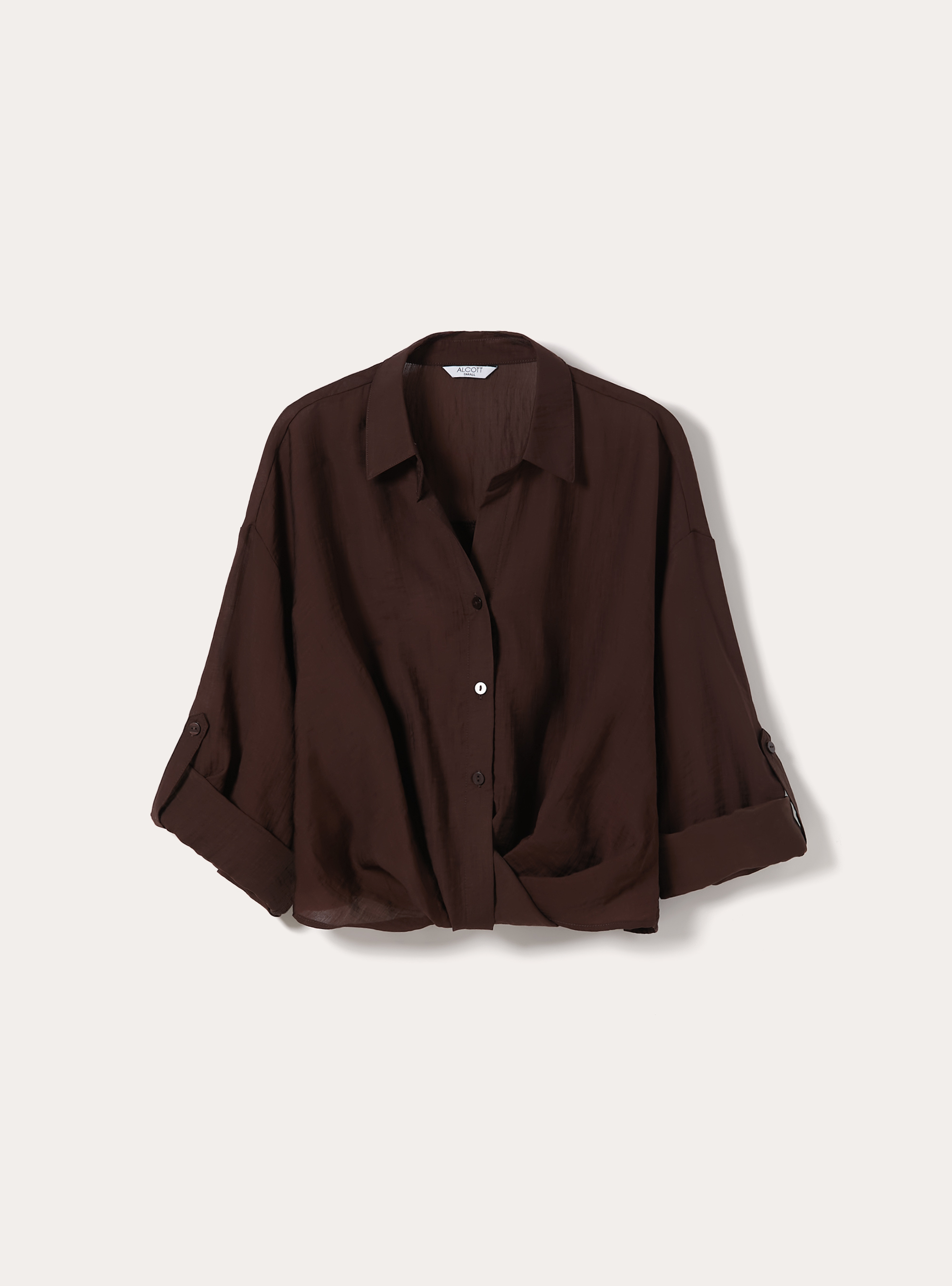 Lightweight Oversized Shirt, BR2 BROWN MEDIUM