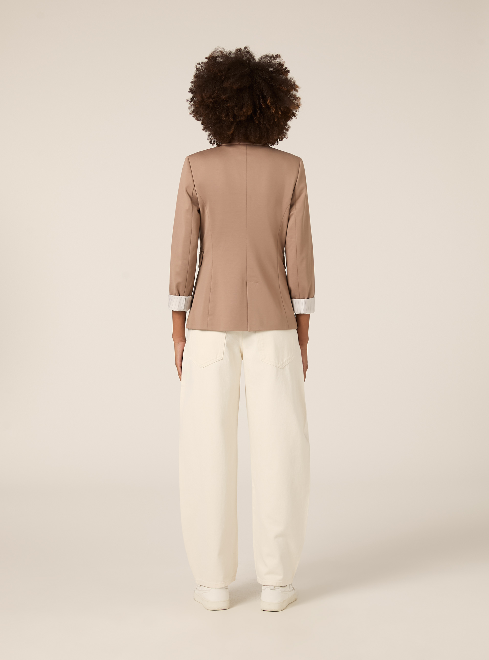 Jersey blazer, BR3 BROWN LIGHT