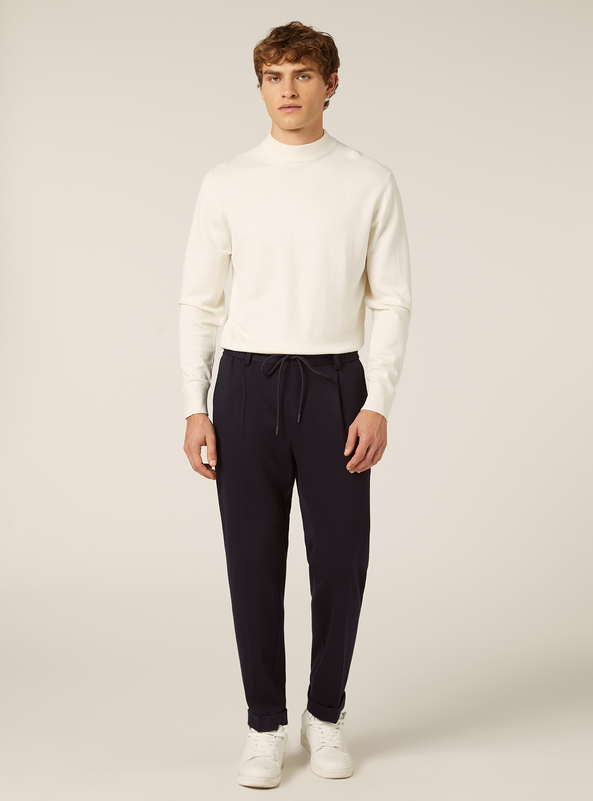 Pantalone jogger in jersy, NA2 NAVY MEDIUM