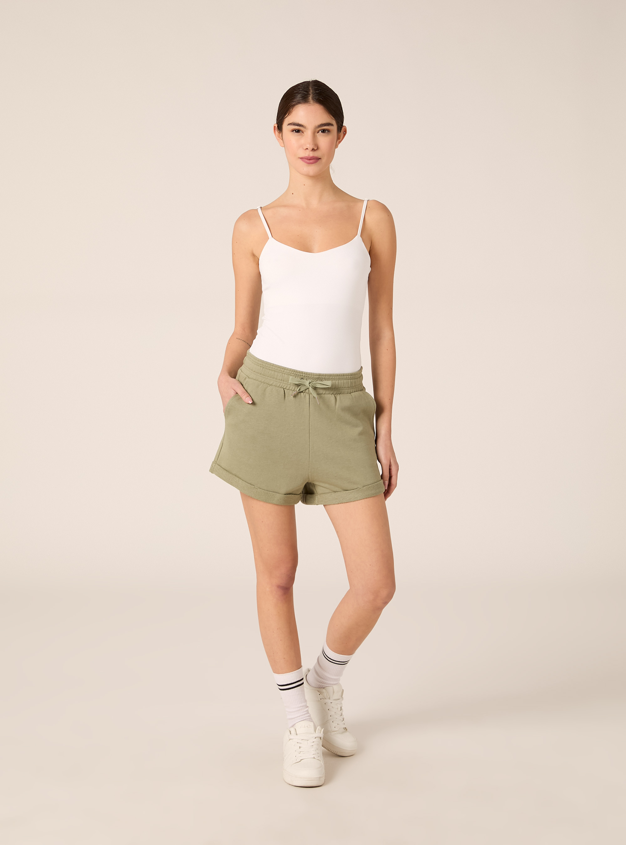 Shorts basic in felpa, KY2 KAKY MEDIUM