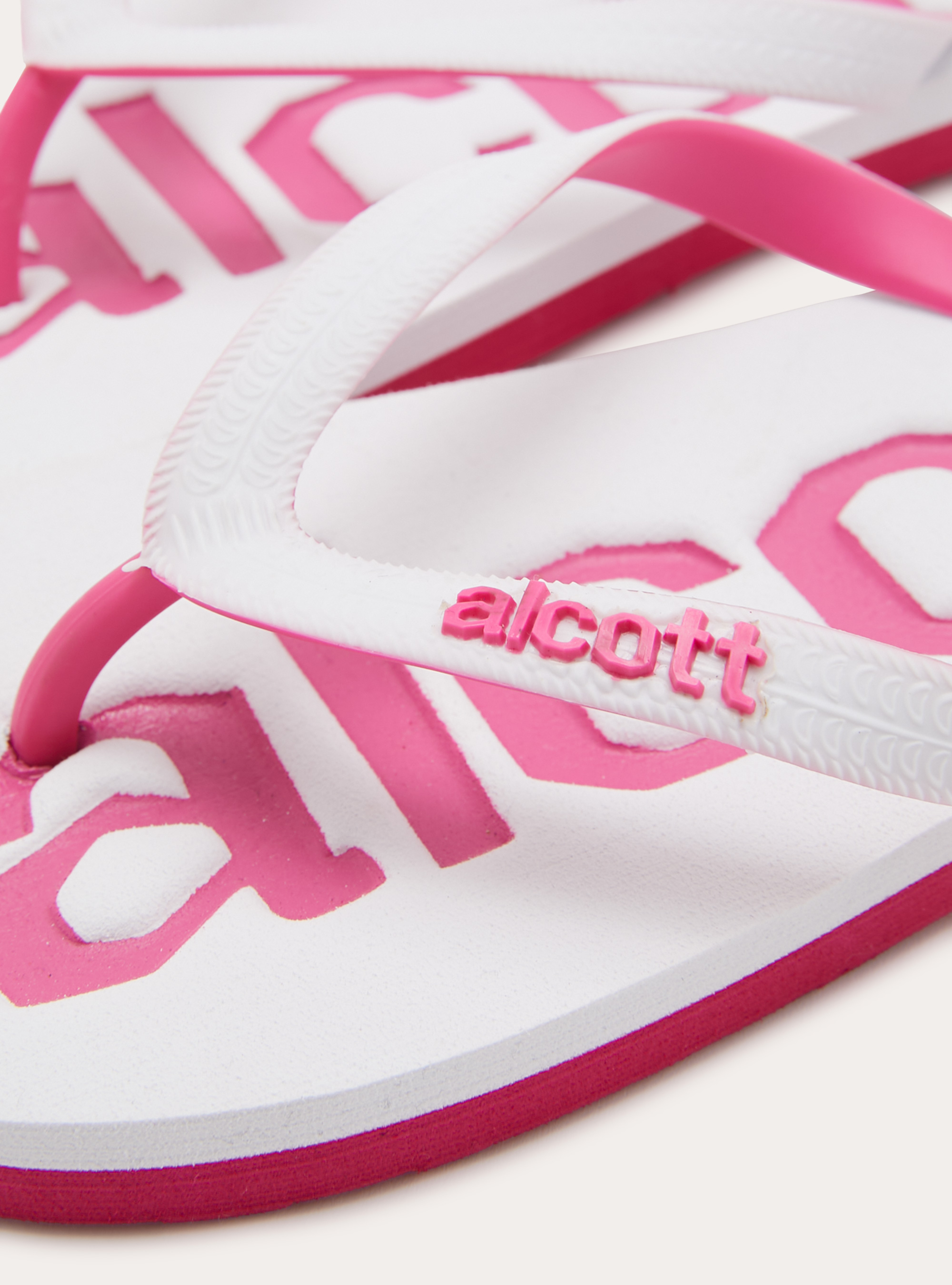 Infradito con logo a contrasto, WH1 OFF WHITE