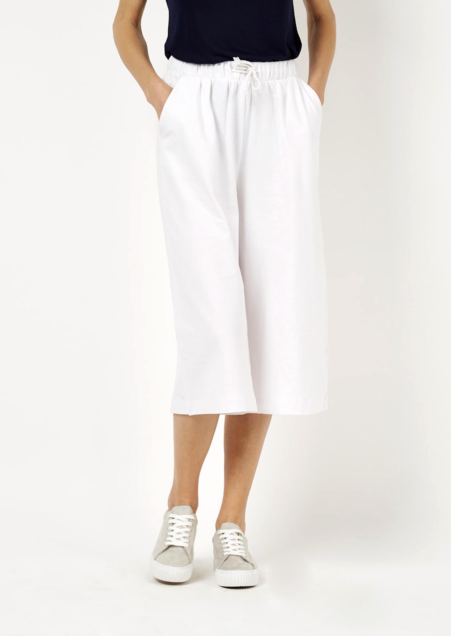 Pantaloni culotte, WHITE