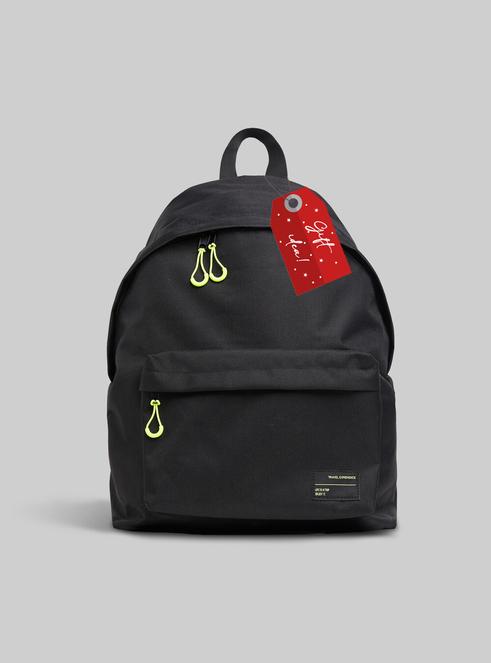 Plain-coloured backpack, BK1 BLACK