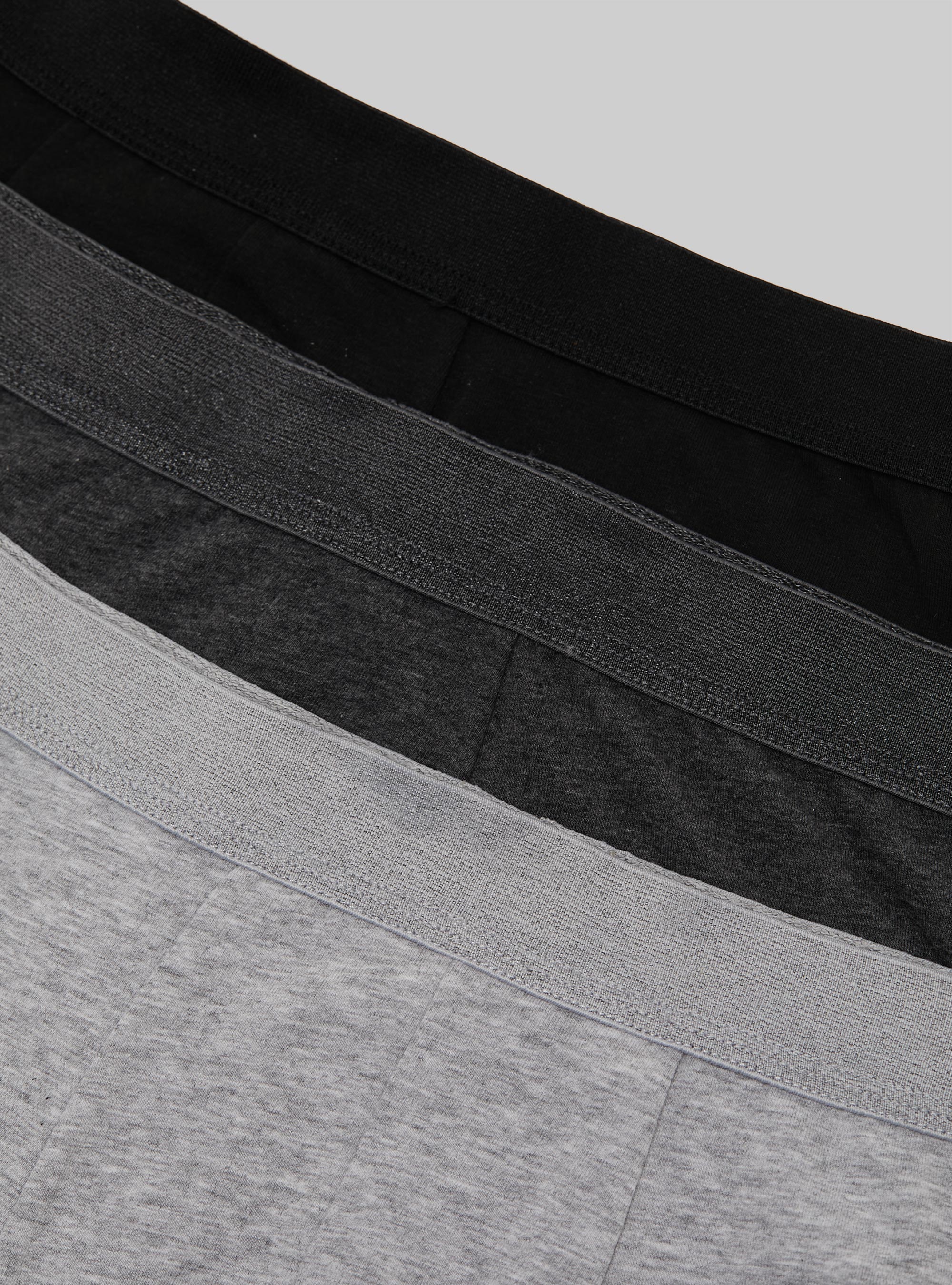 Set of 3 stretch cotton boxer shorts, BK1/MGY2/MGY1