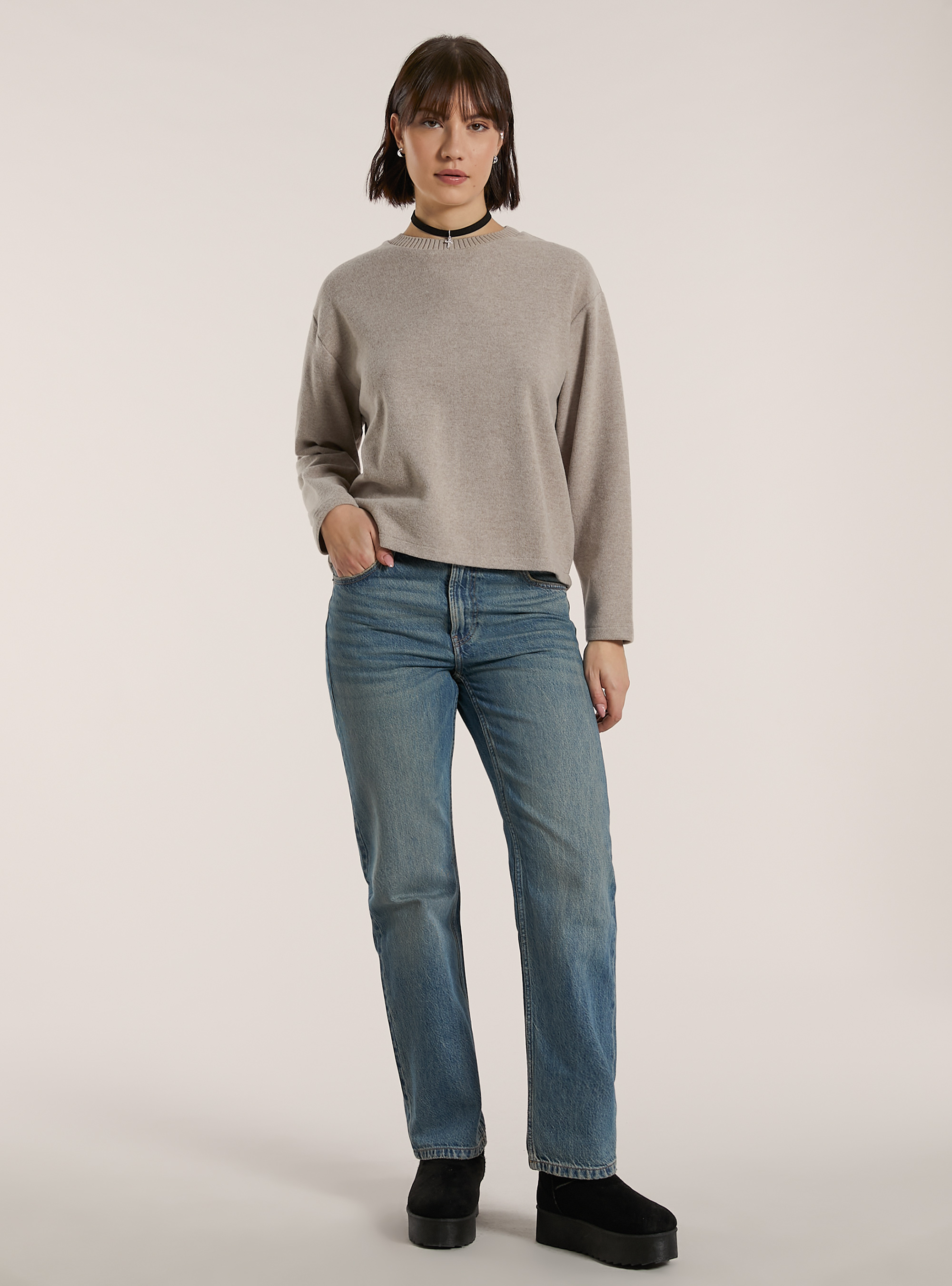 Pullover soft touch, MBG2 BEIGE MEL MED