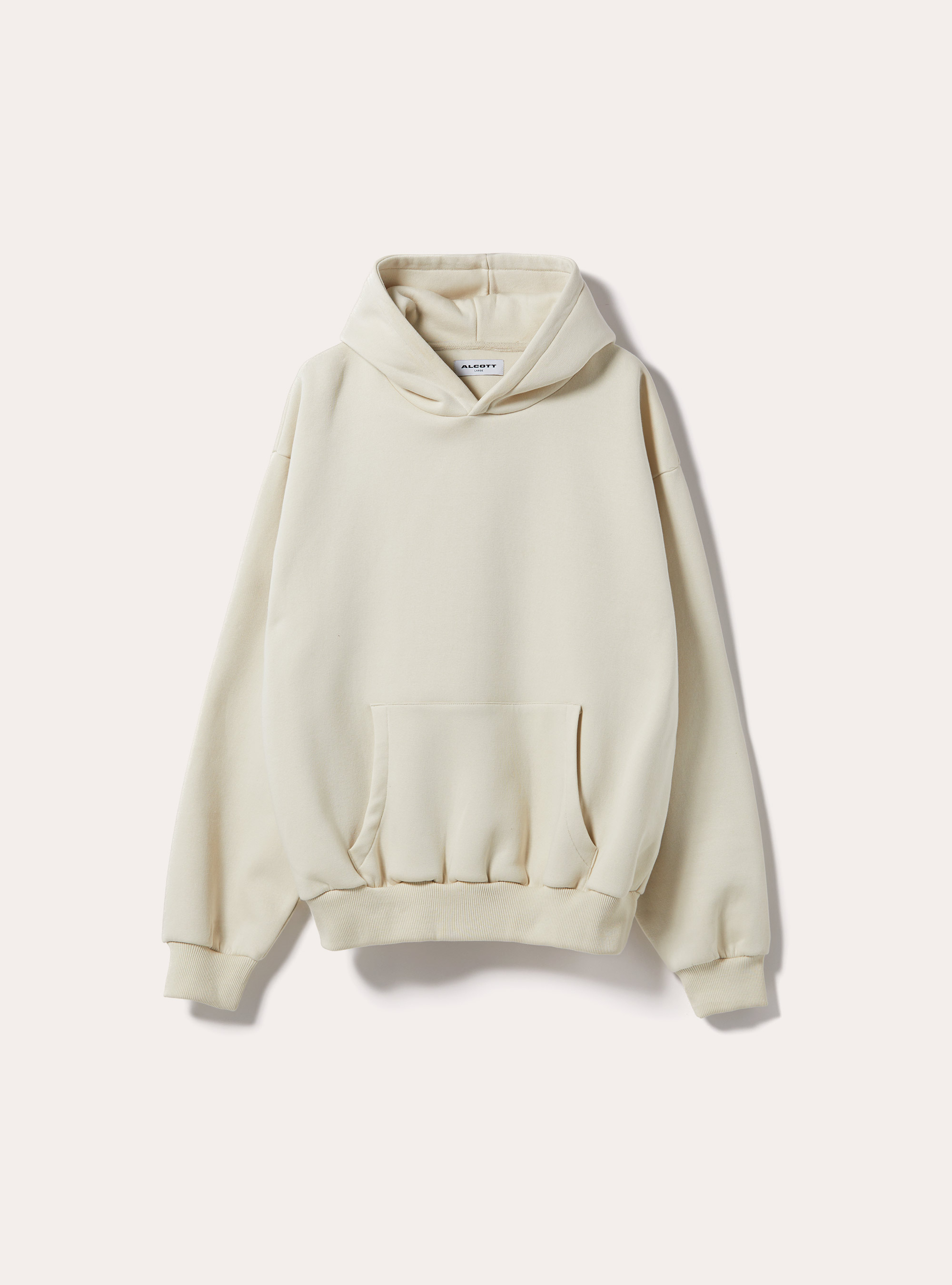 Felpa con cappuccio boxy fit, CR3 CREAM LIGHT