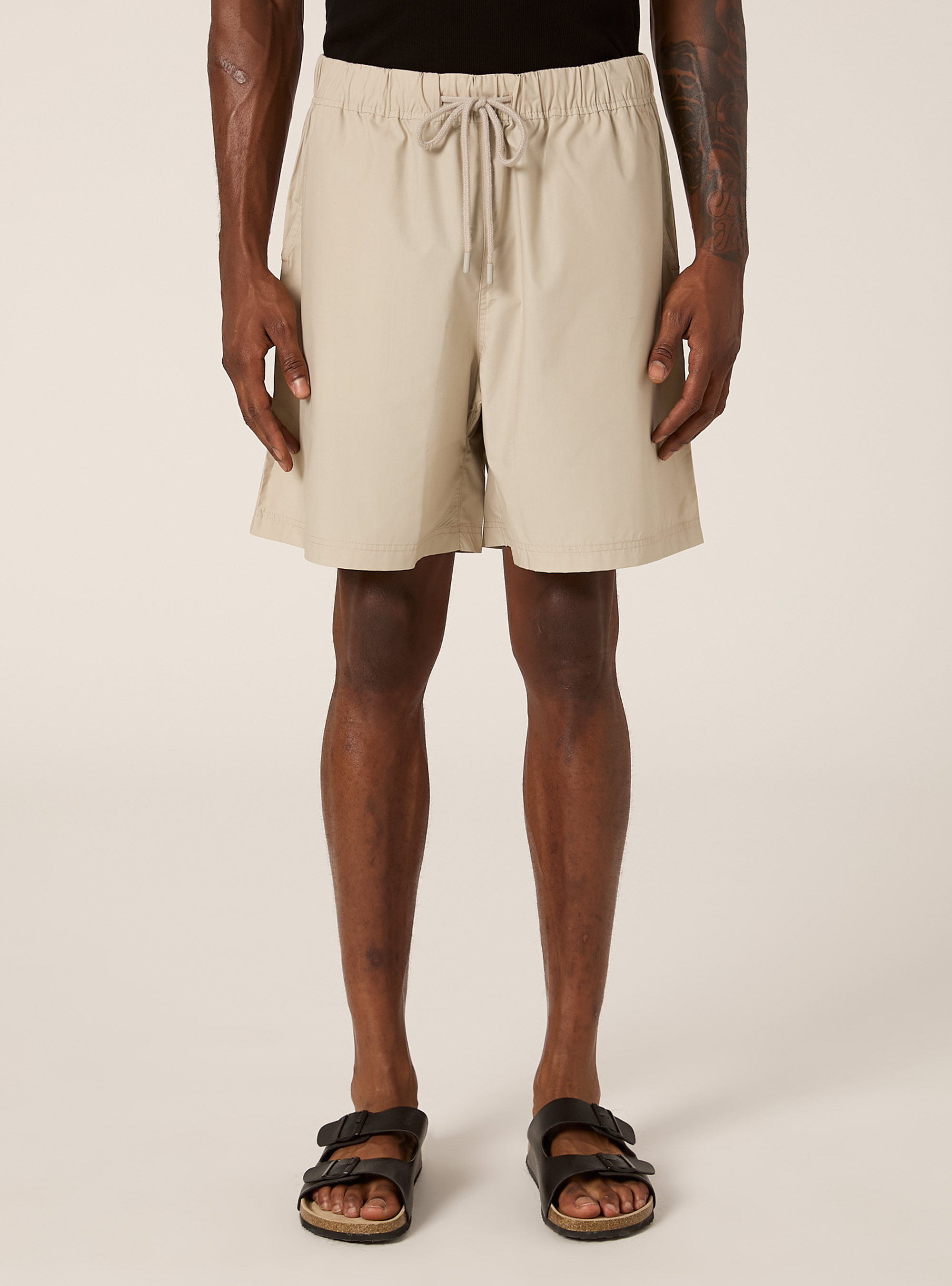 Boxy Fit Poplin Bermuda Shorts, BG2 BEIGE MEDIUM