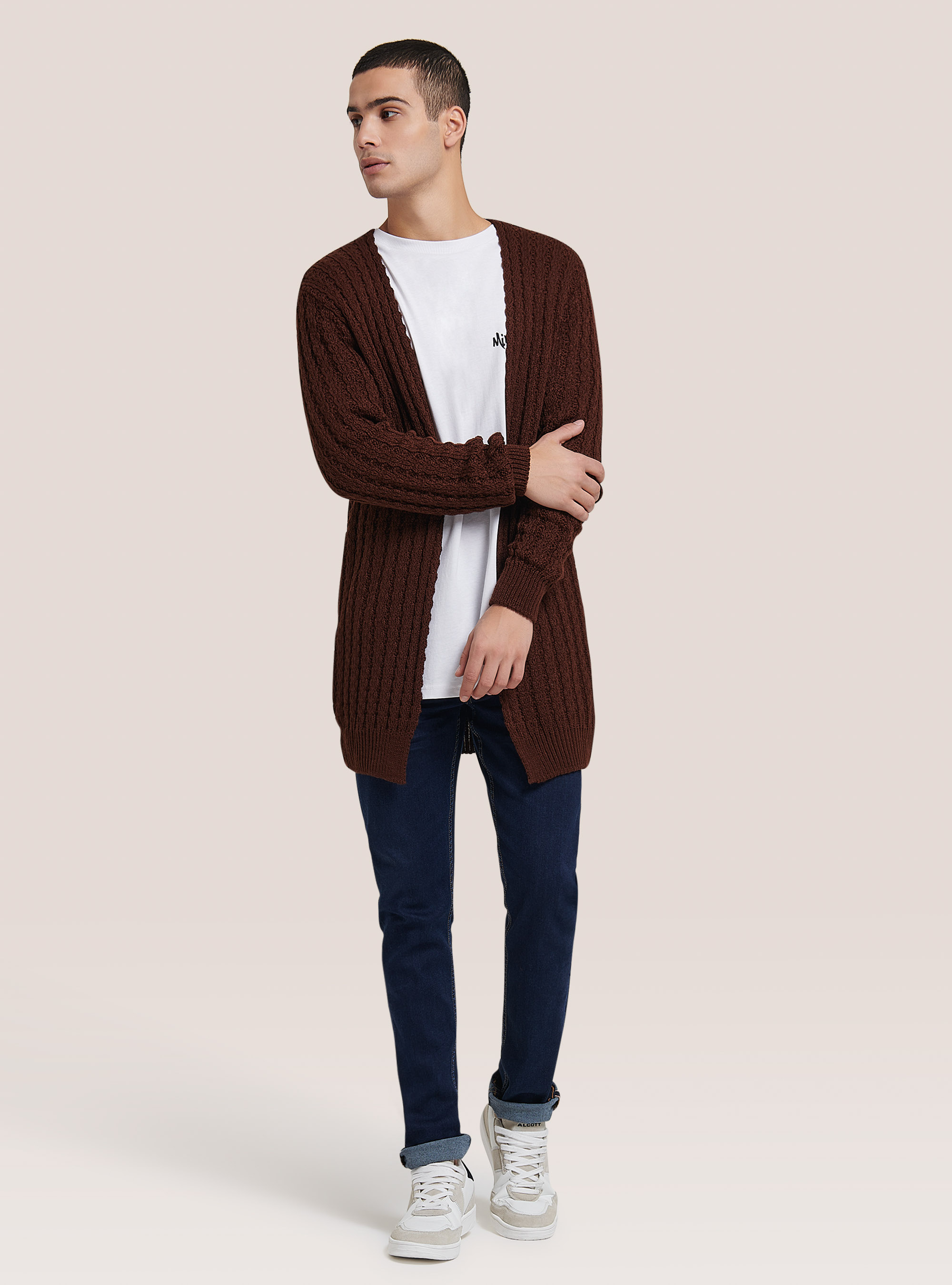 Knitted cardigan, TORTORA 0542C