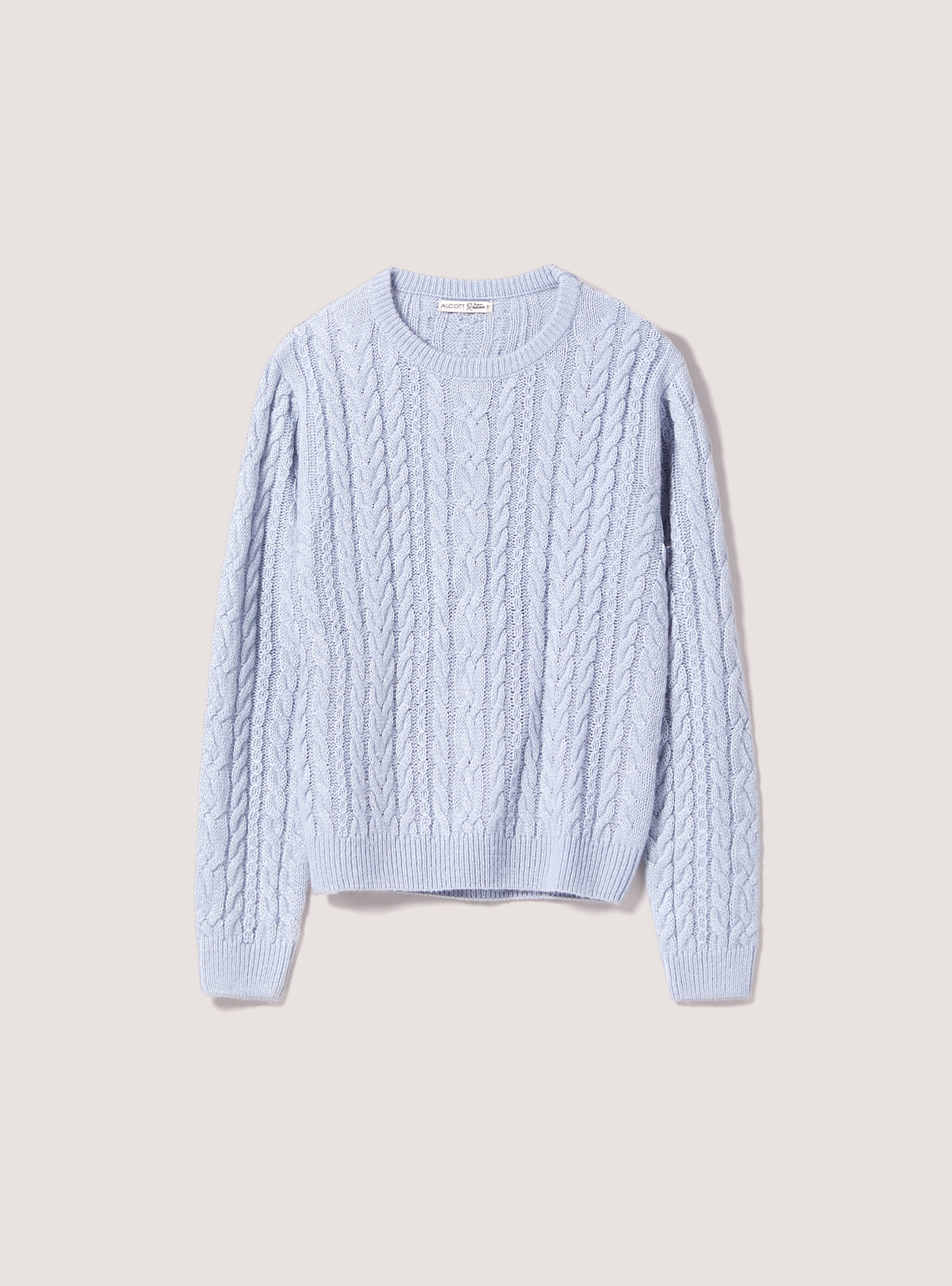 Pullover con trecce, AZ3 AZURRE LIGHT