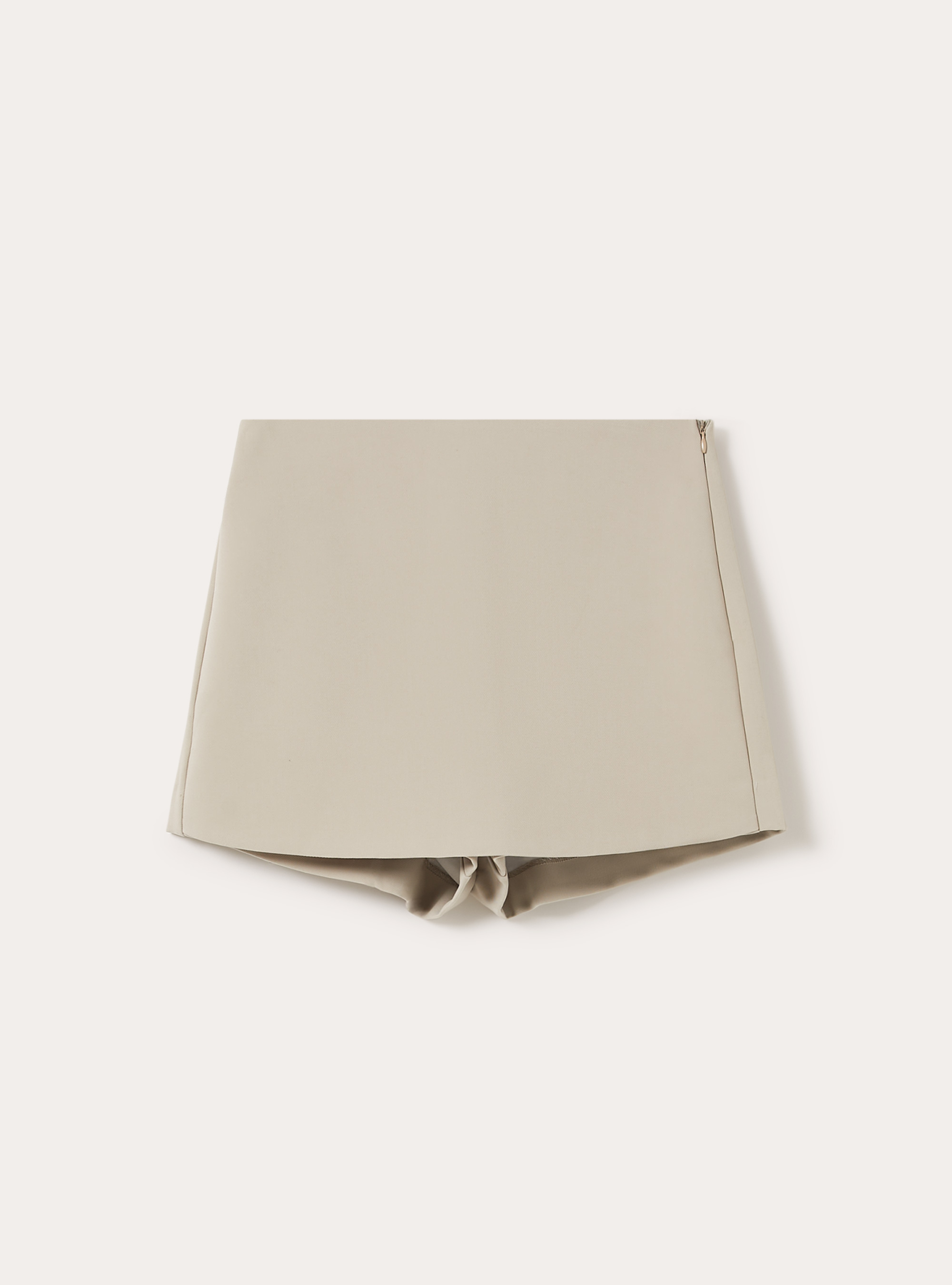 Skort basic a vita alta, BG2 BEIGE MEDIUM
