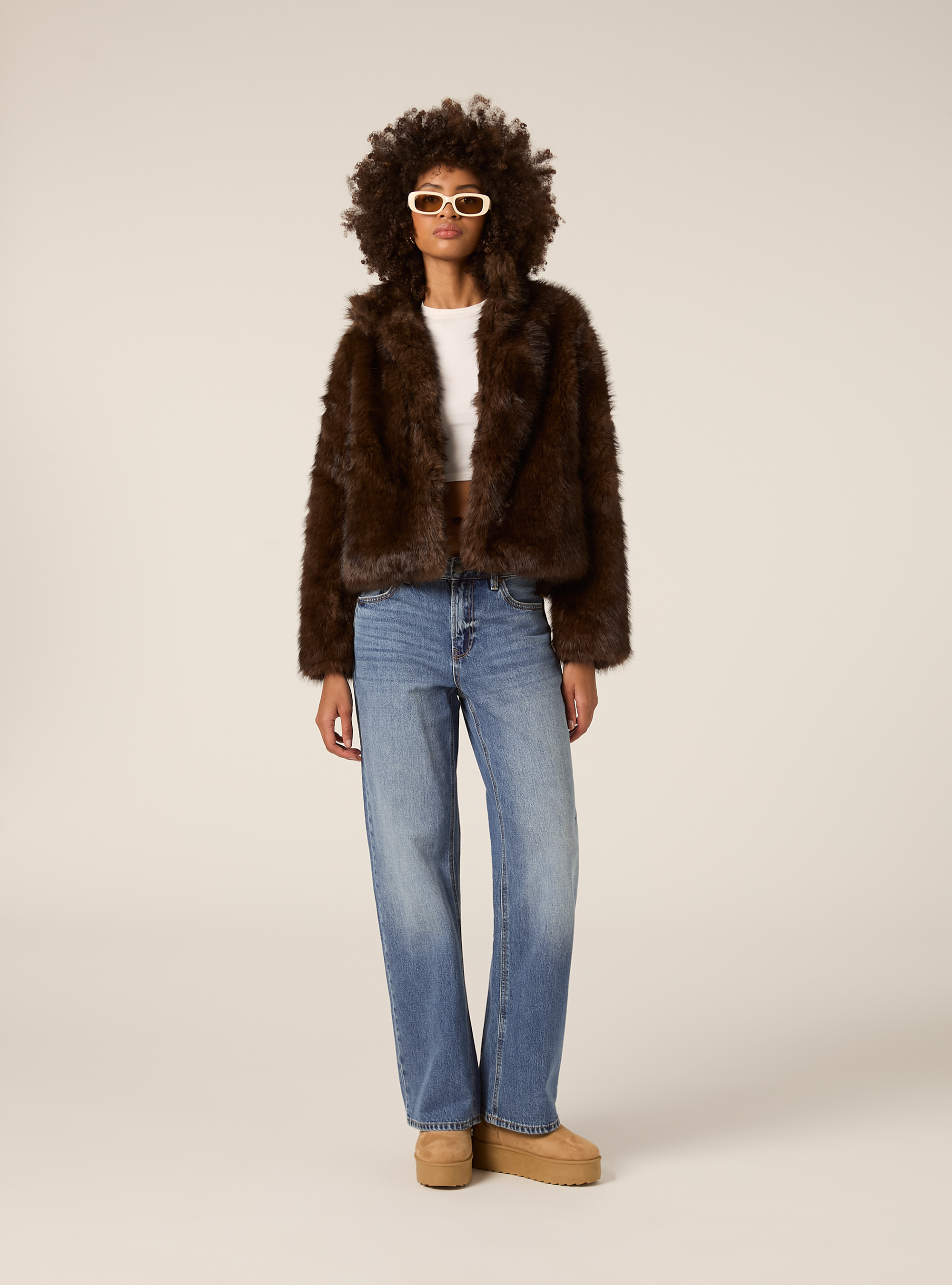 Pelliccia sintetica, BR1 BROWN DARK