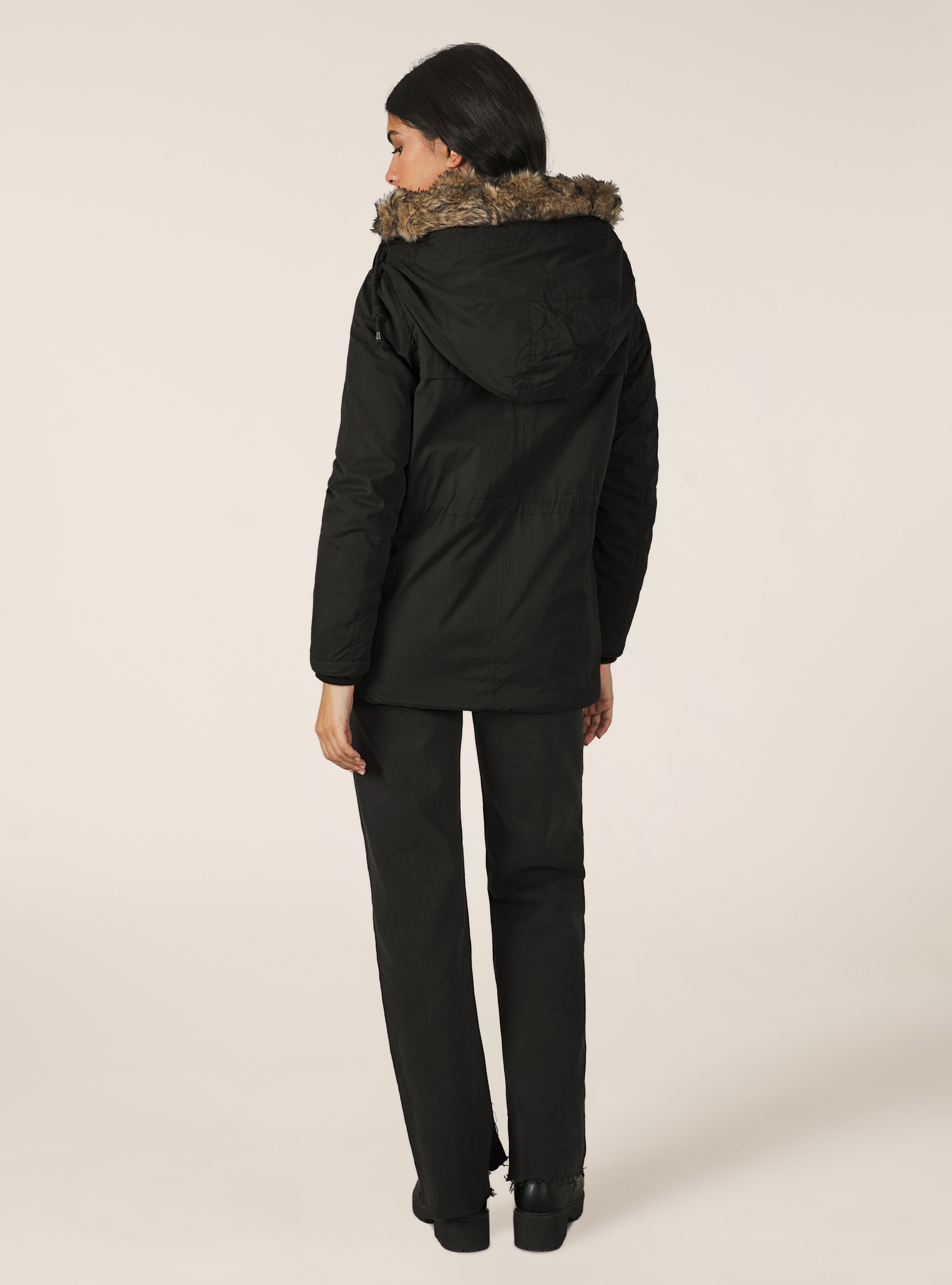 Blouson parka rembourré, C101 BLACK