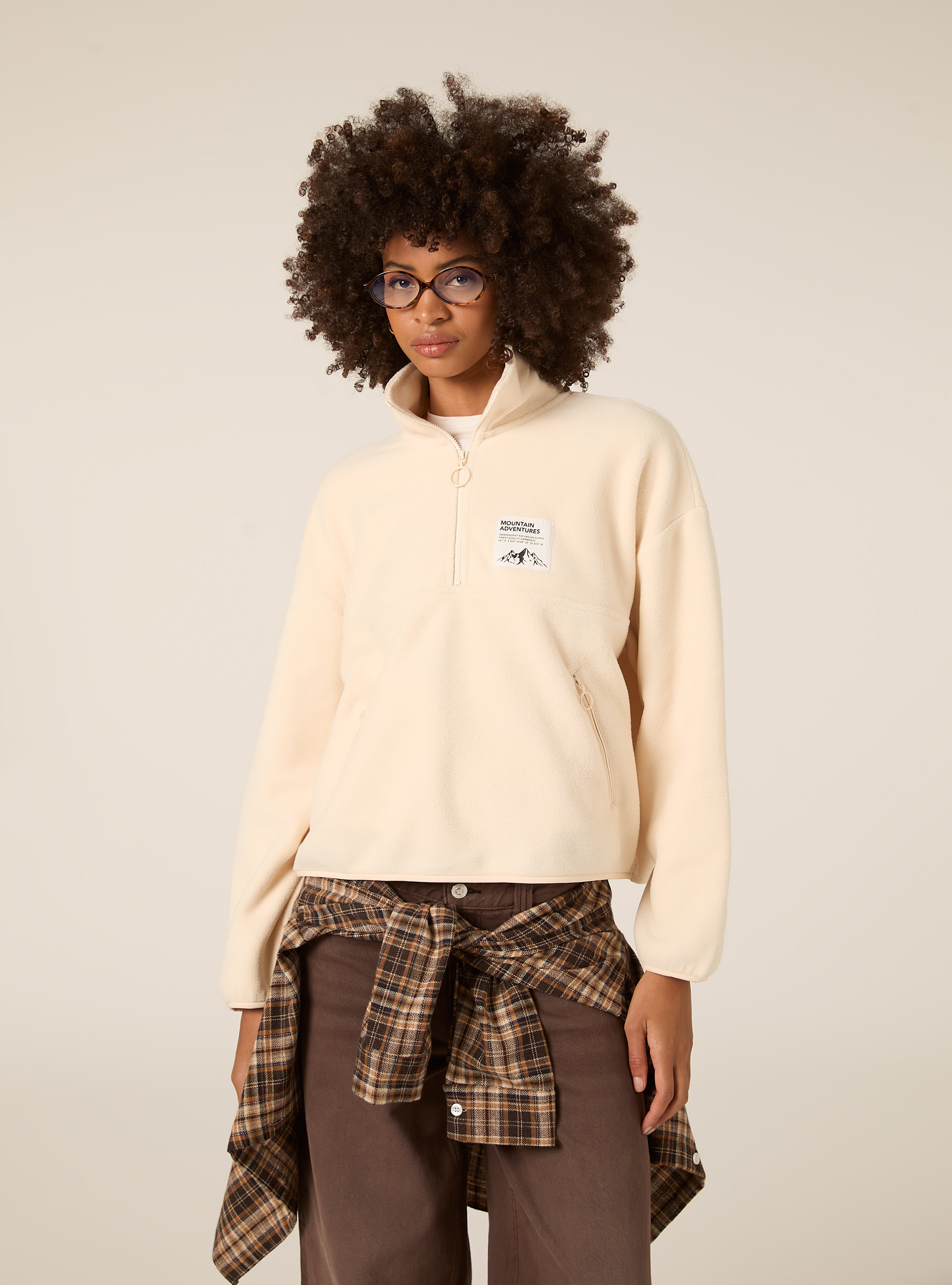 Felpa fleece adventures, WH1 OFF WHITE