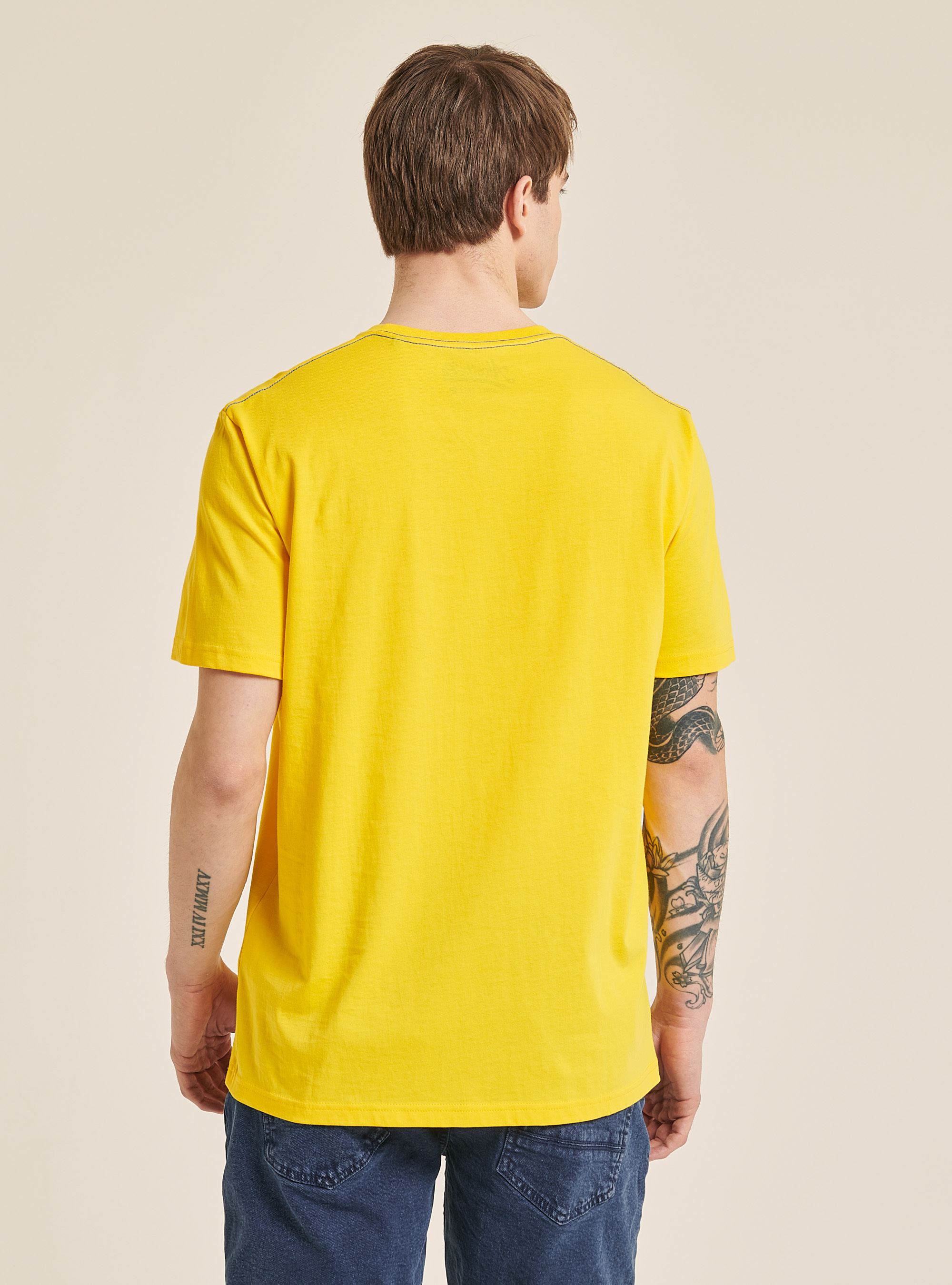 Logo print t-shirt, C7750 YELLOW