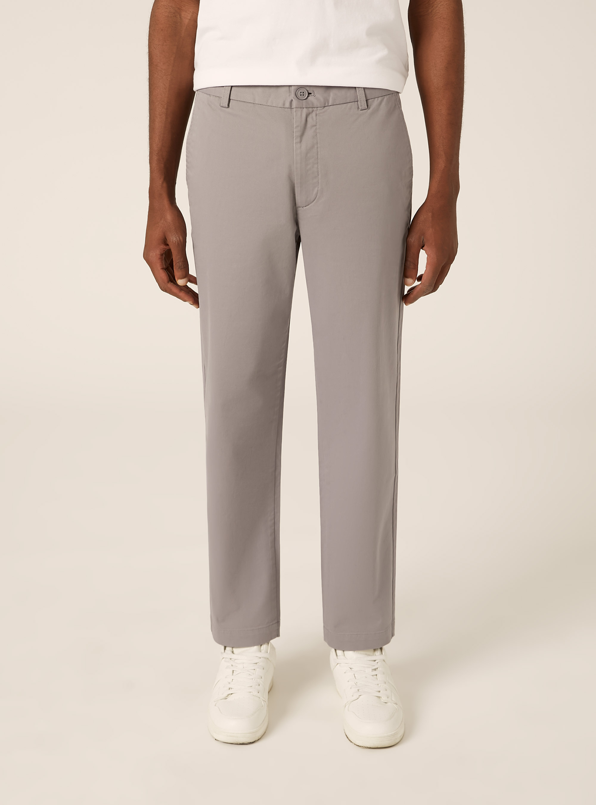 Slim fit chino trousers, GY3 GREY LIGHT