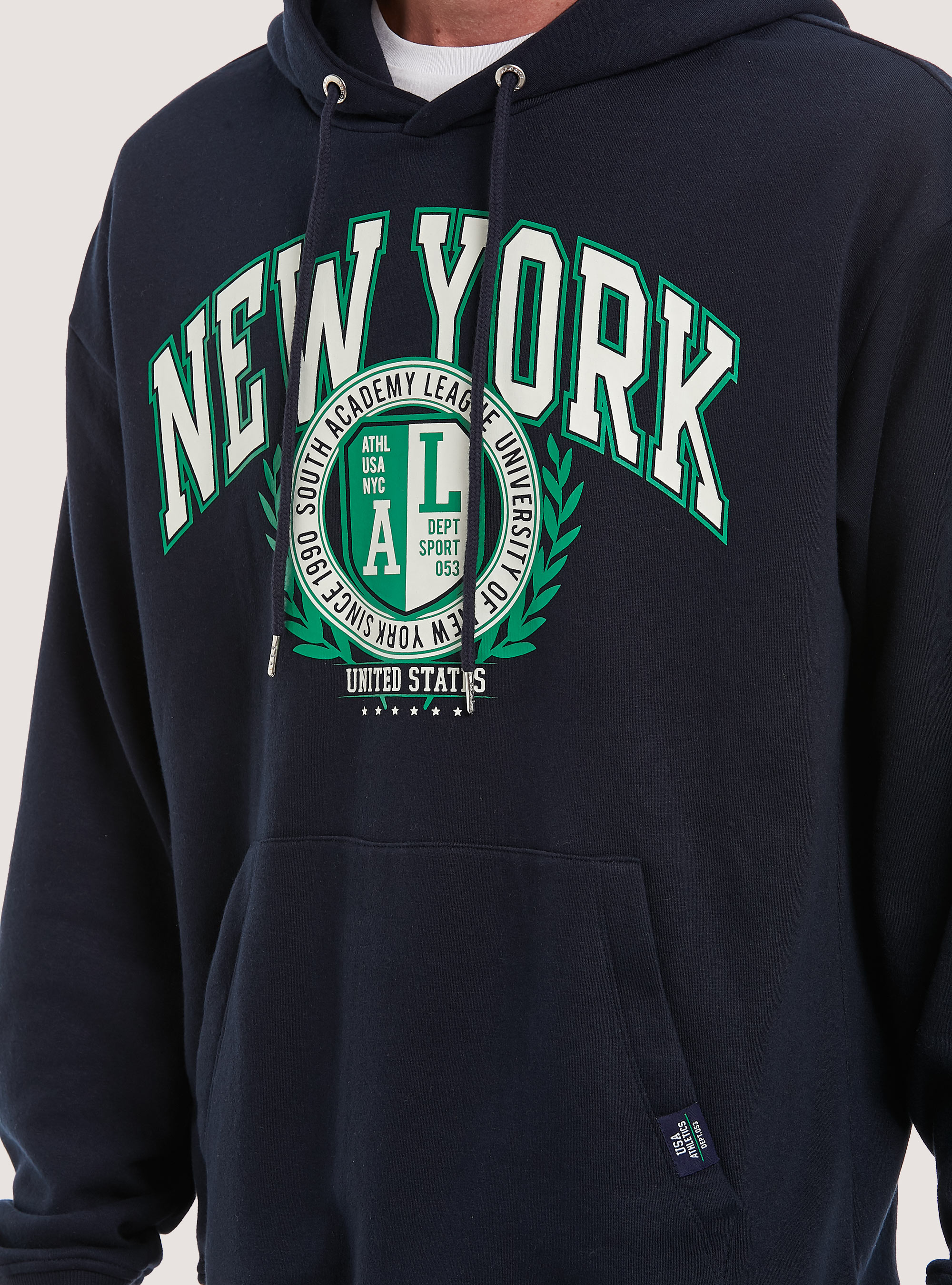 College Print Hoodie, NA1 NAVY DARK