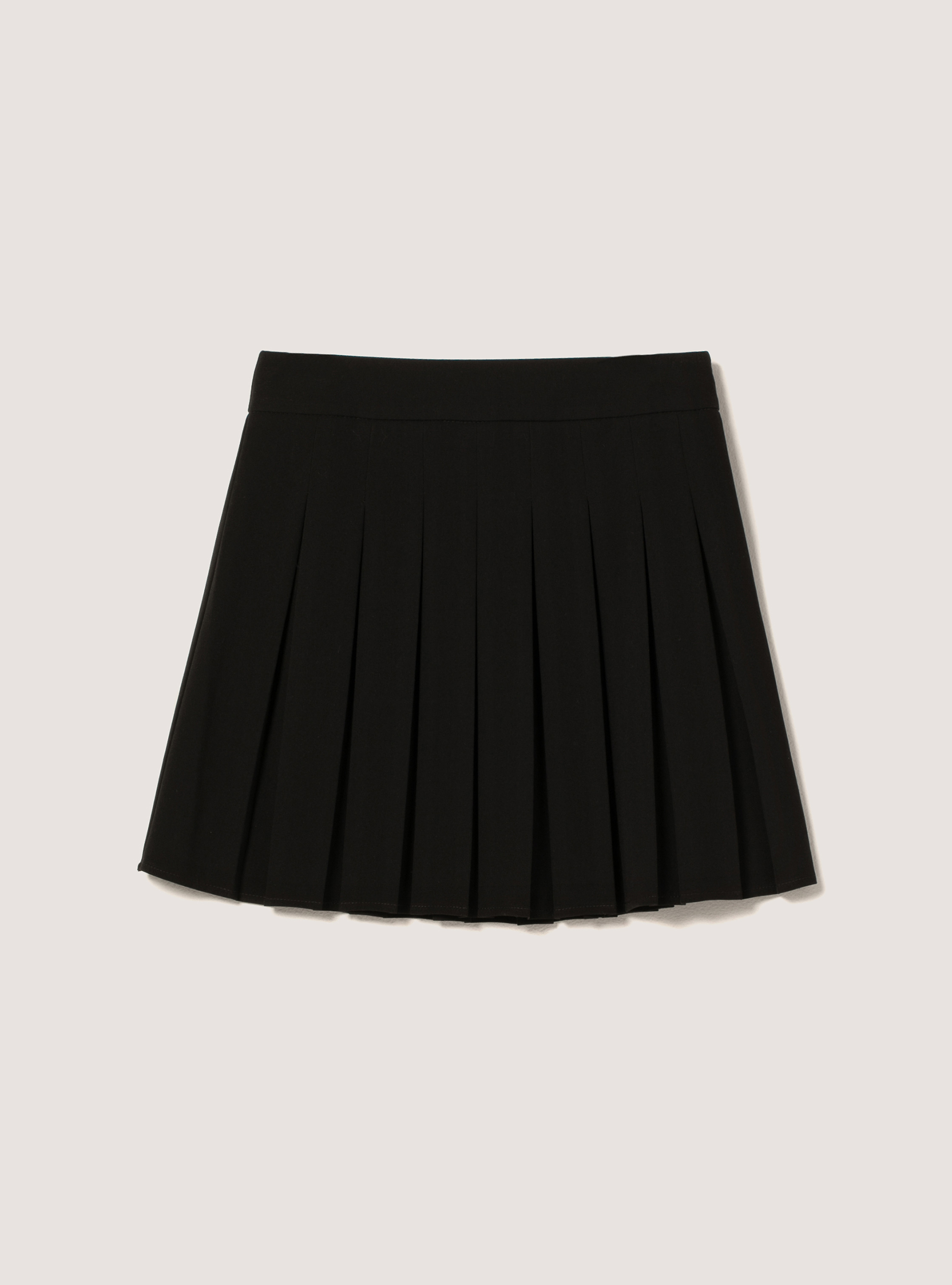 Mini skirt with pleats, BK1 BLACK