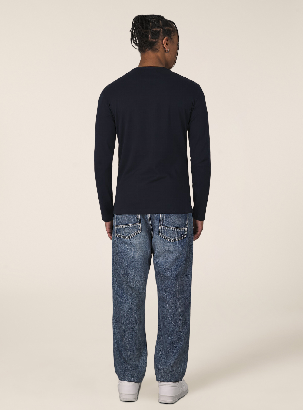 Maglietta a maniche lunghe in cotone, NA1 NAVY DARK