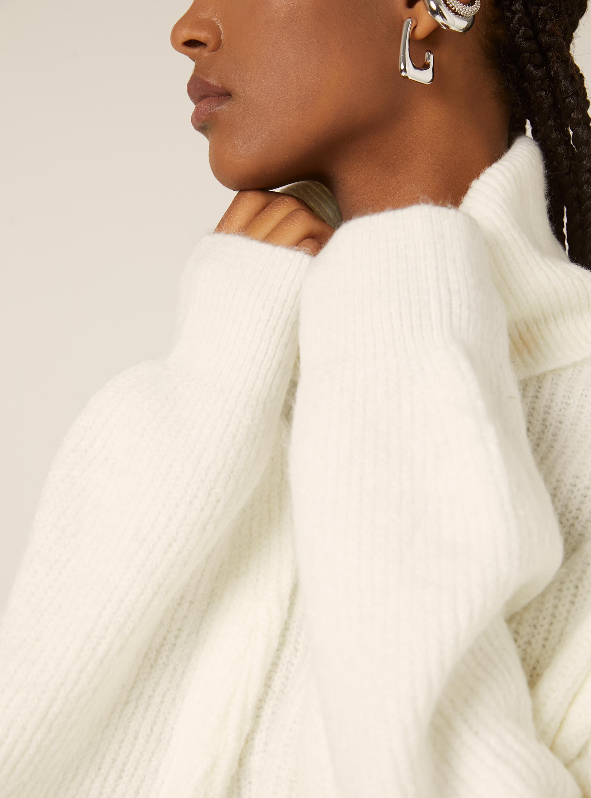 Pullover colloalto costa inglese, WH2 WHITE