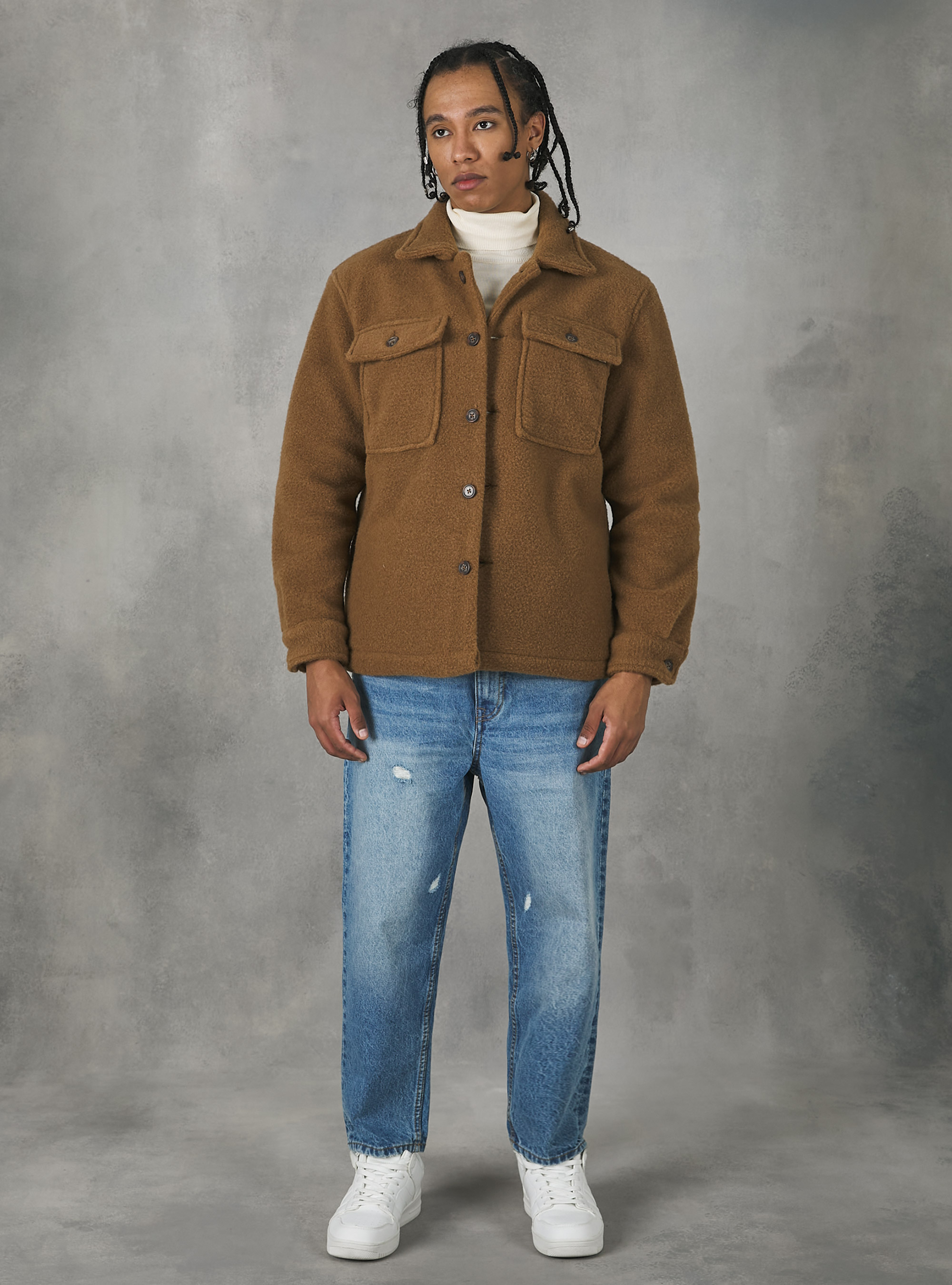 Veste de chemise avec grandes poches, TB2 TOBACCO MEDIUM