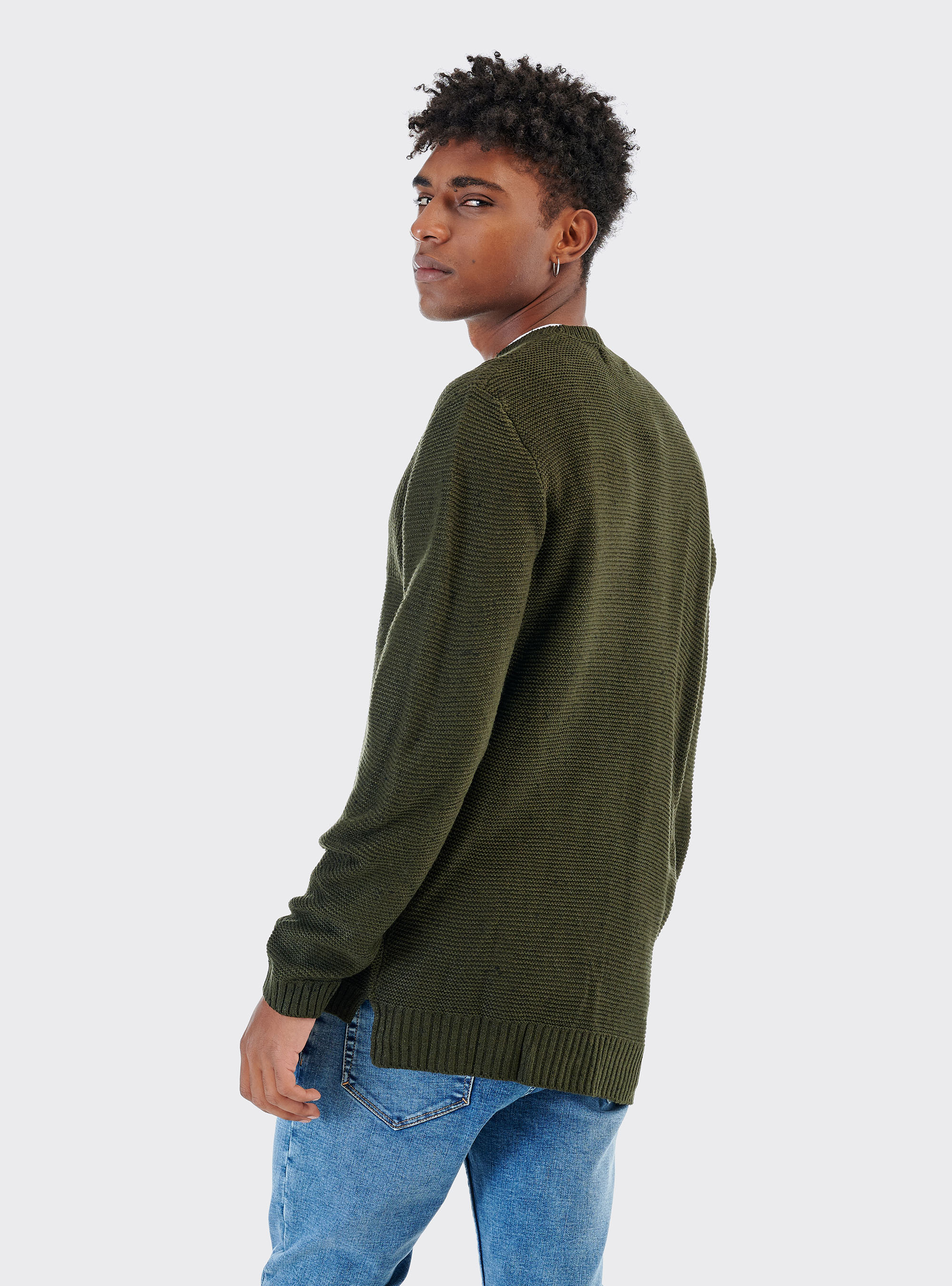HIGH NECK PULLOVER NAPS, C6642 KAKY