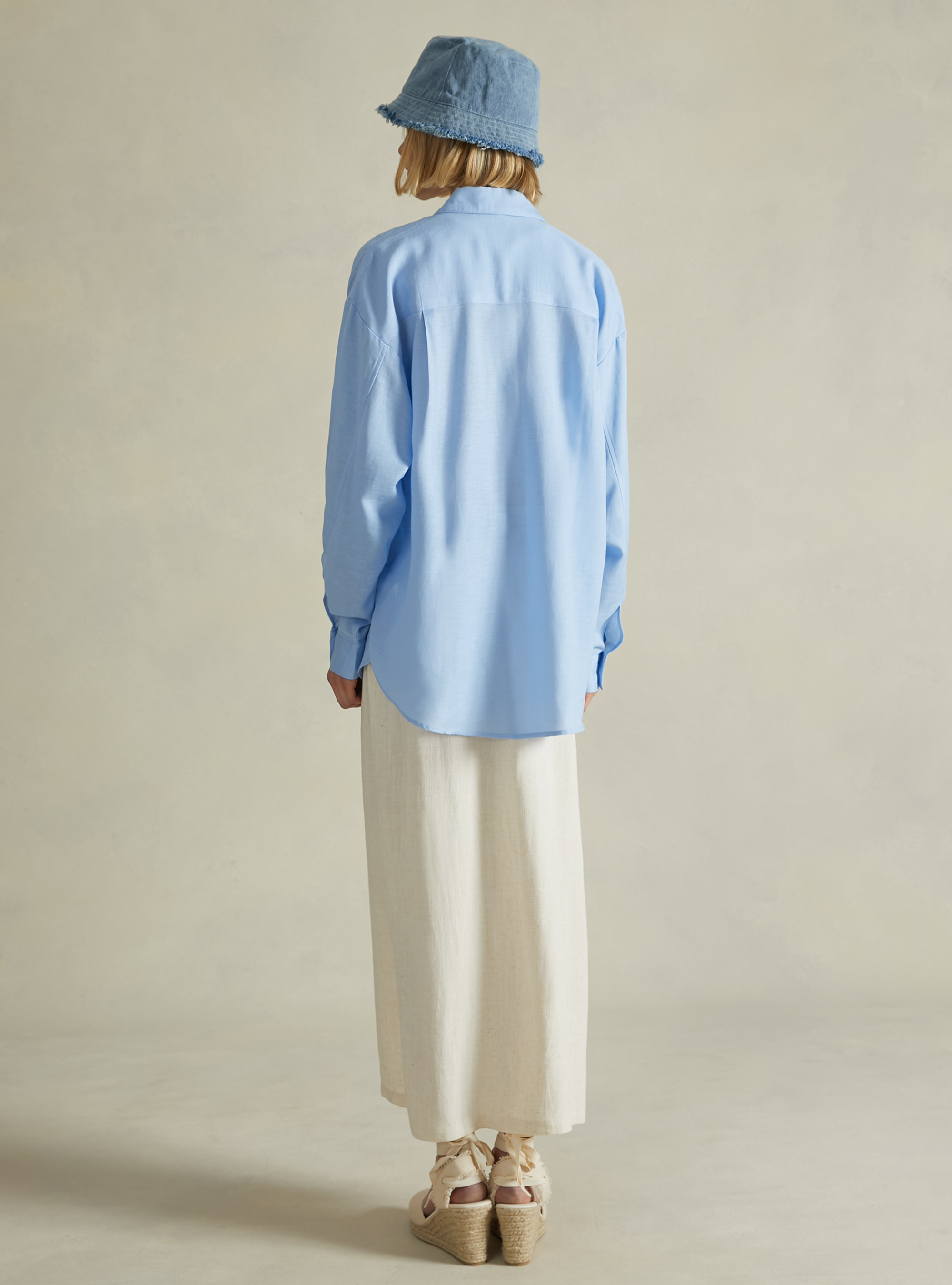 Chemise en lin coupe confort, AZ3 AZURE LIGHT