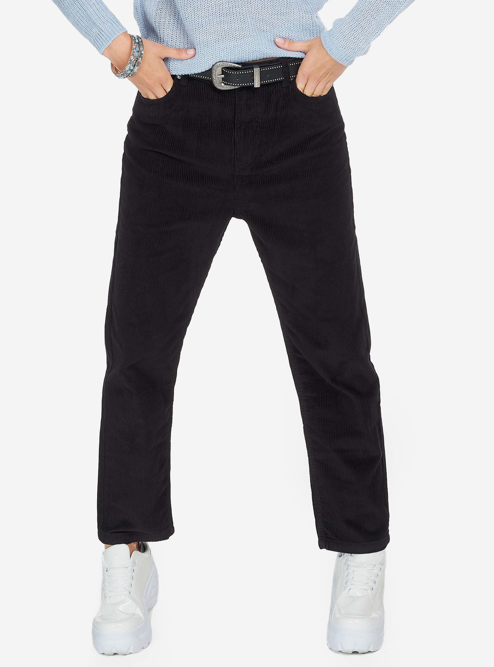 Pantalone velluto a coste, NERO