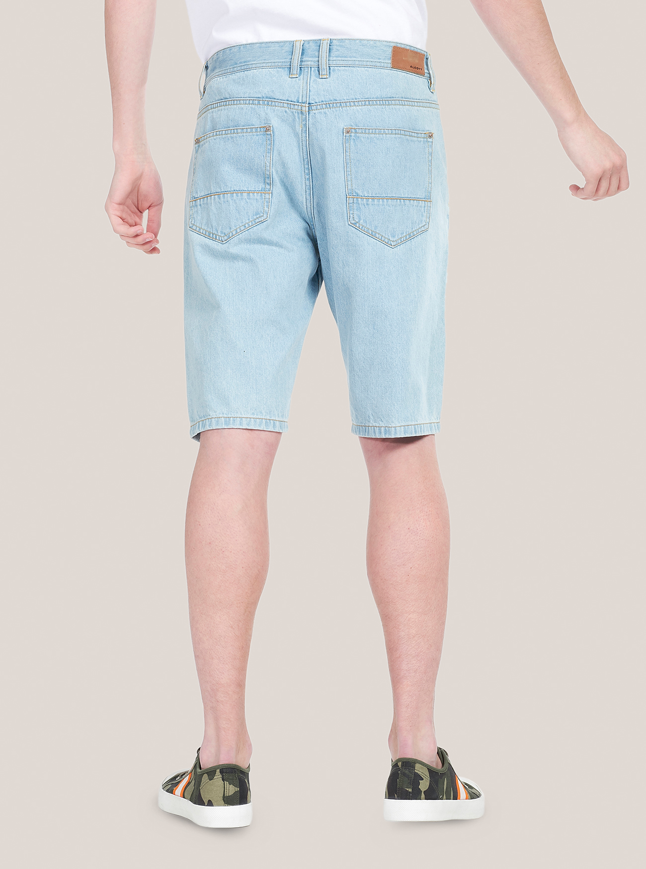Bermuda in denim slim fit, BLUE