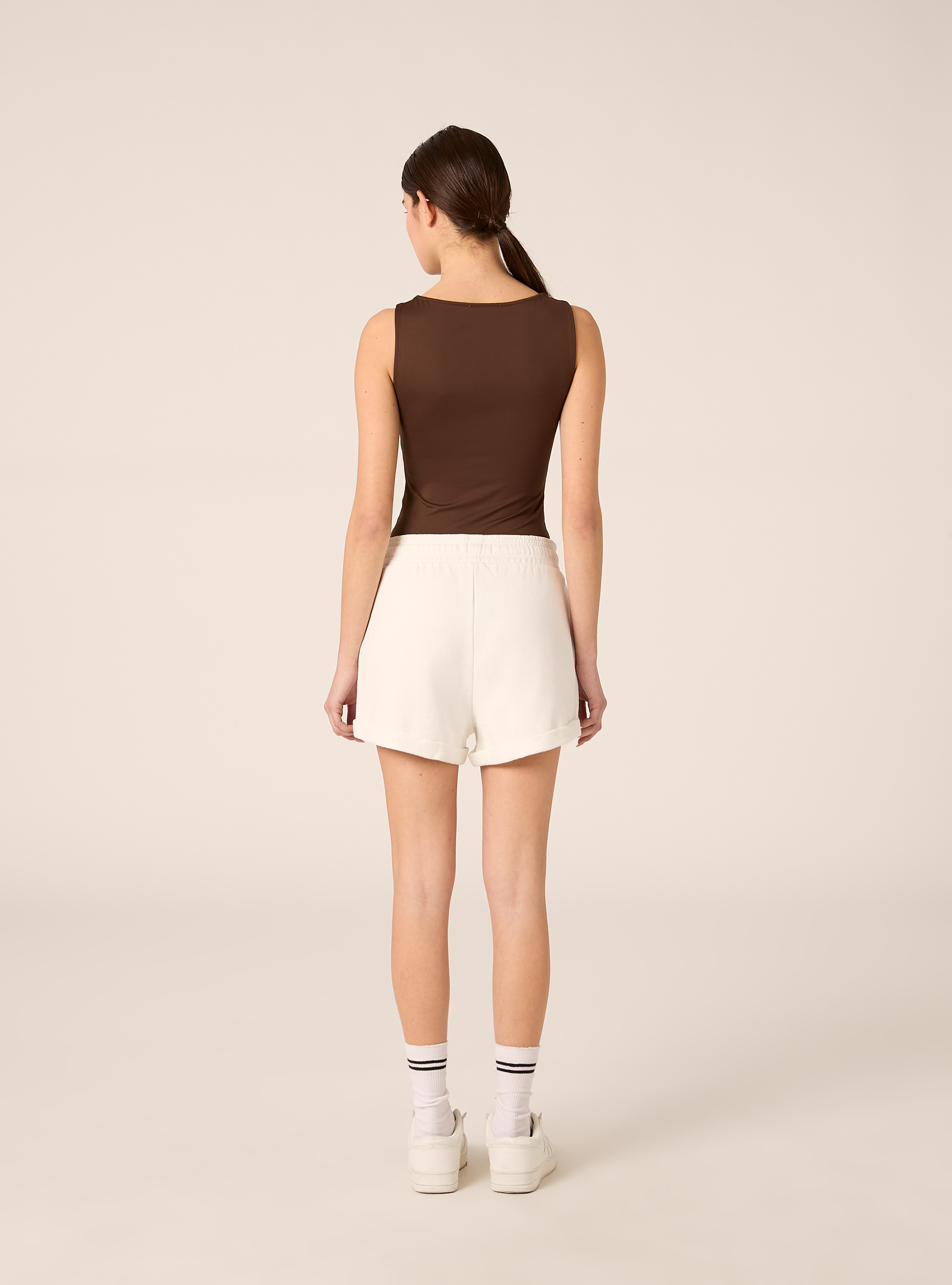 Shorts basic in felpa, WH2 WHITE