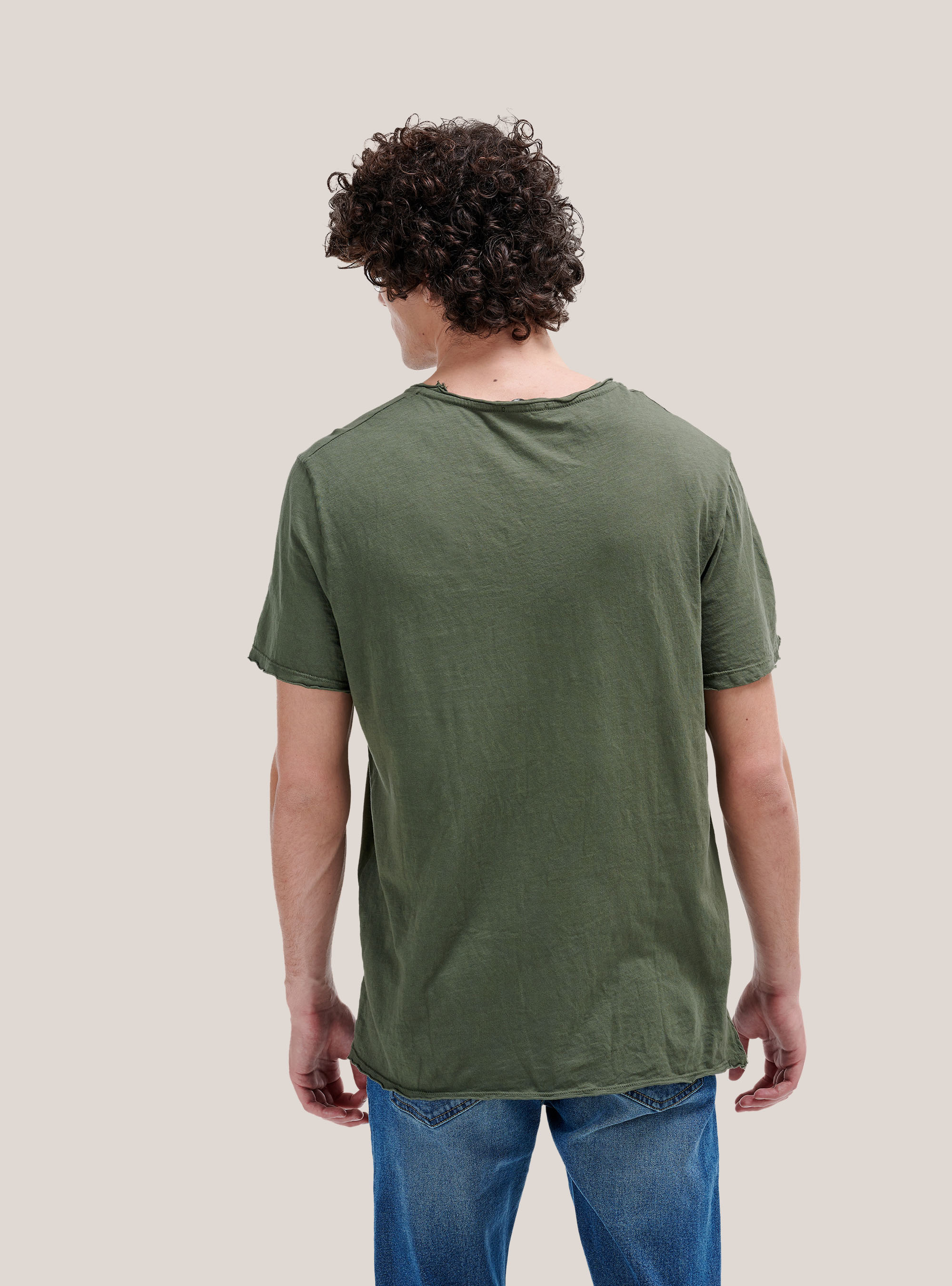 Maglietta in cotone combed, C5587 KAKY