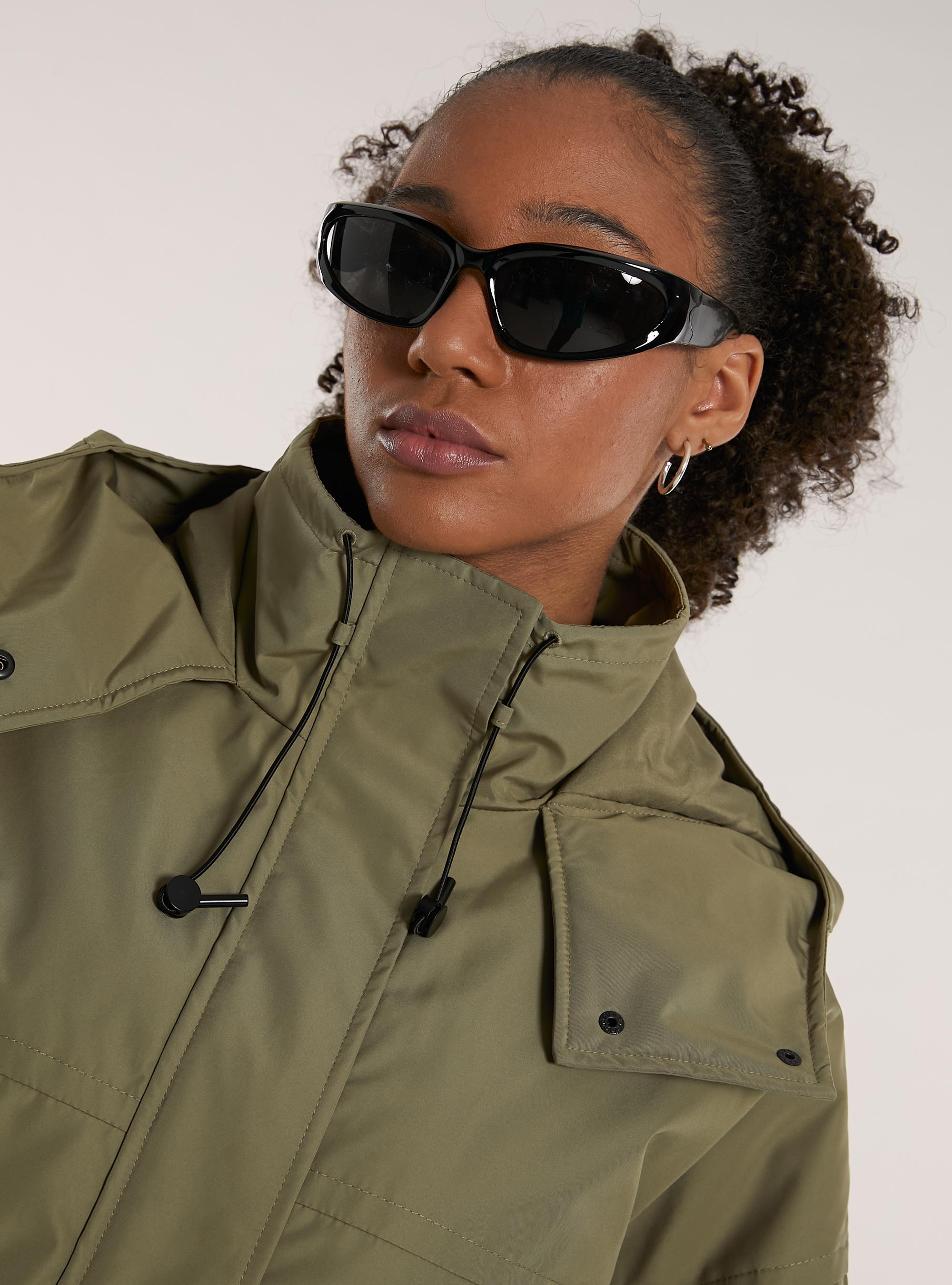 Lightweight cropped padded jacket, KY2 KAKY MEDIUM