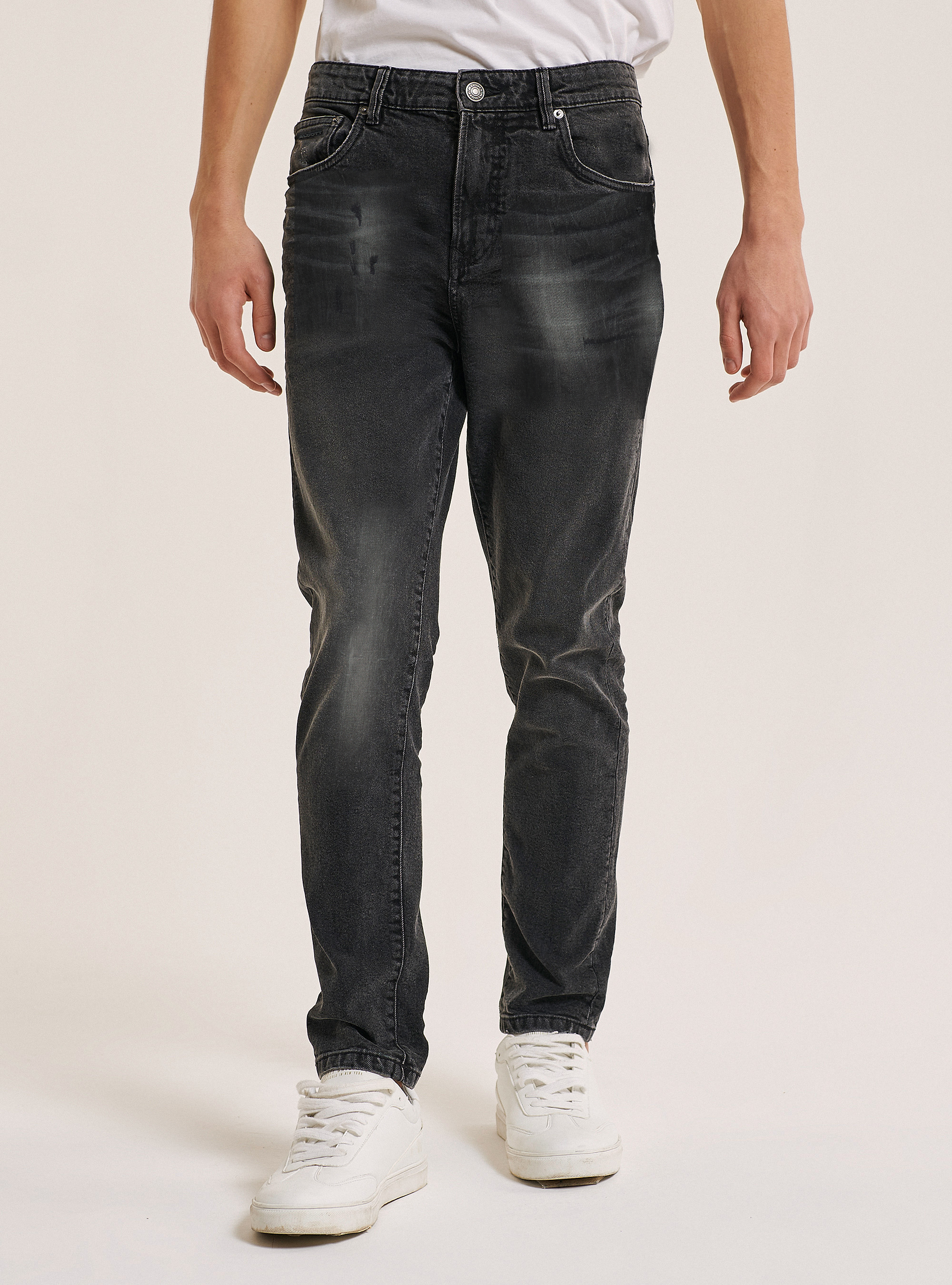 Superknappe Stretch-Denim-Jeans, C101 BLACK