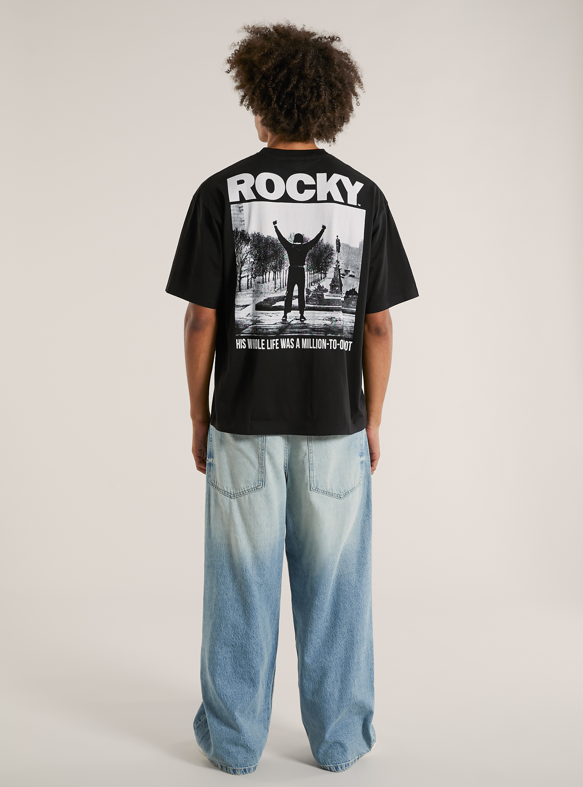 T-shirt Rocky Balboa / Alcott, coupe souple, BK1 BLACK