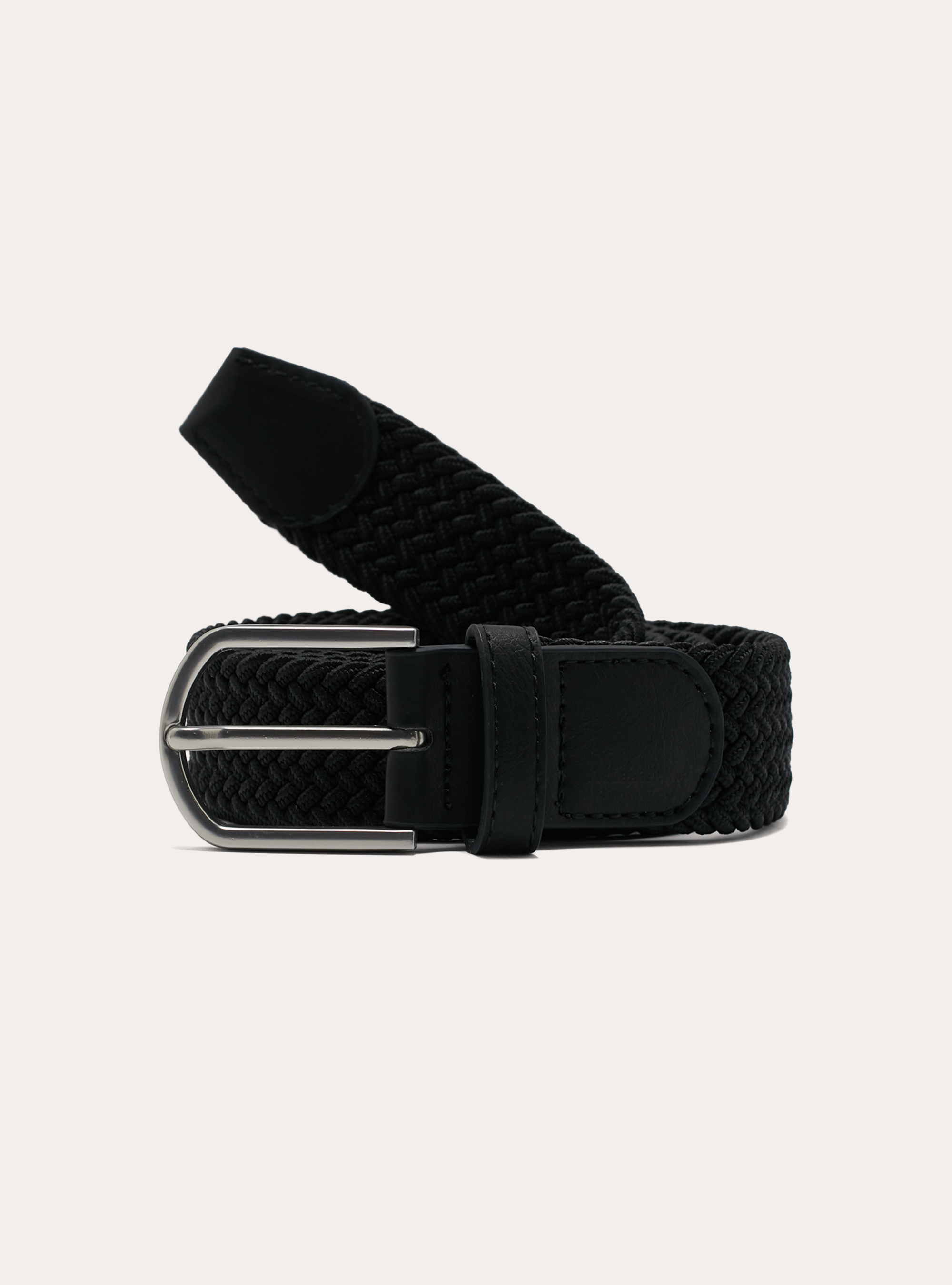 Stretch braided belt, BK1 BLACK