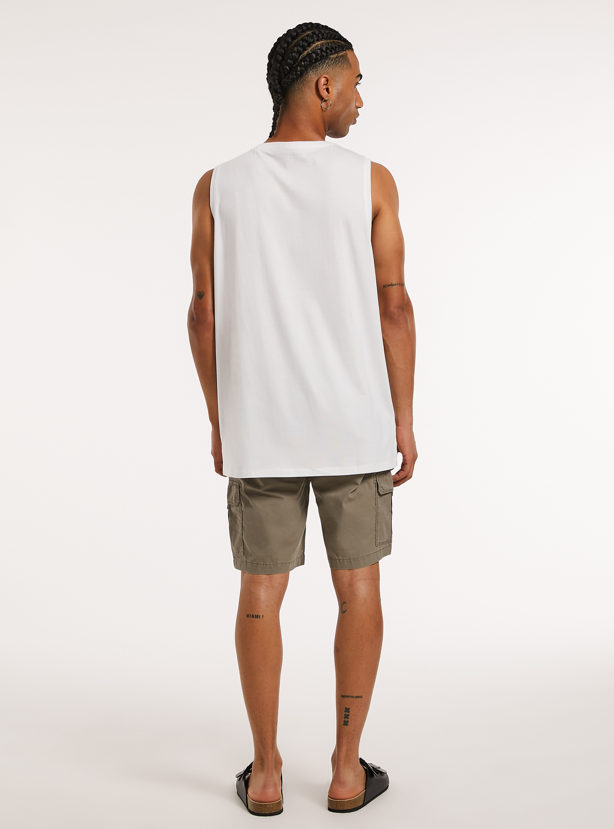 Solid-coloured comfort fit tank top, WH3 WHITE
