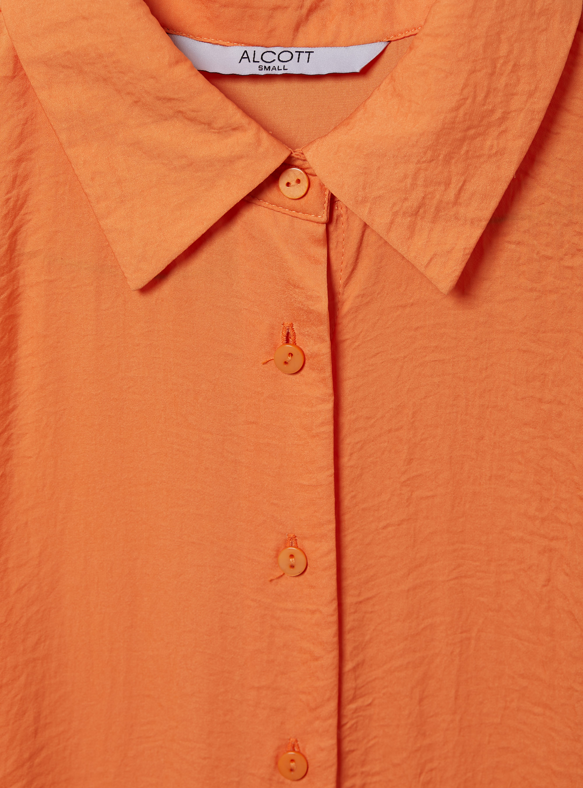 Solid-coloured satin shirt, OR3 ORANGE LIGHT