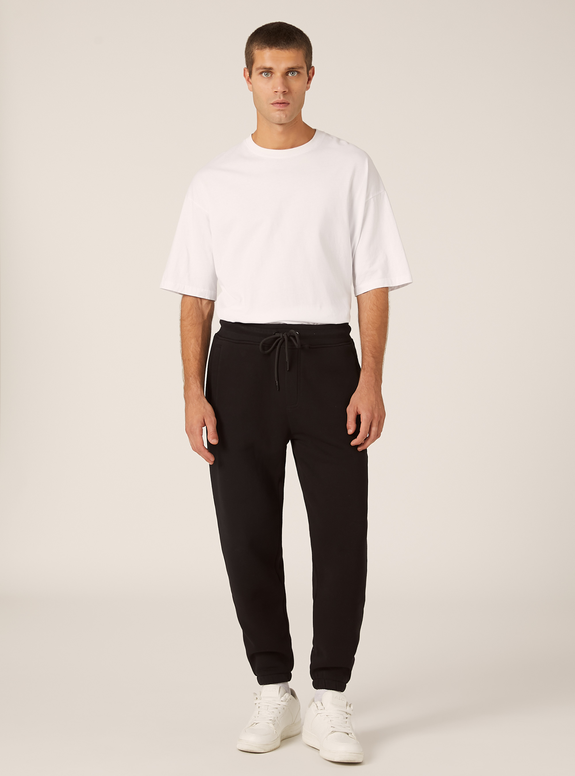 Fleece jogger pants, BK1 BLACK